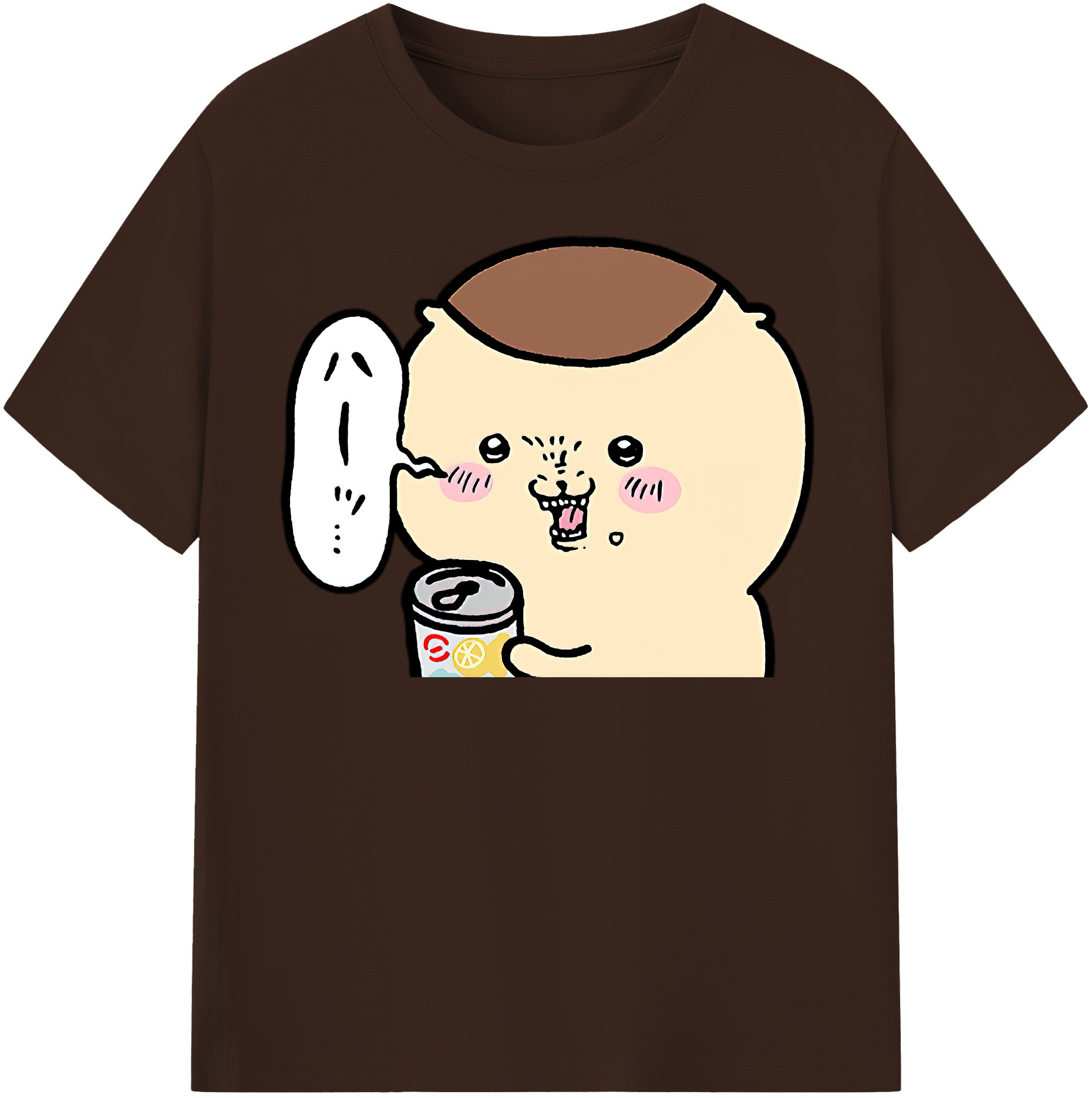 （画像用） ちいかわ くりまんじゅう Chii-kawa kuri manjū 綿100％半袖Tシャツ（フロントプリント）