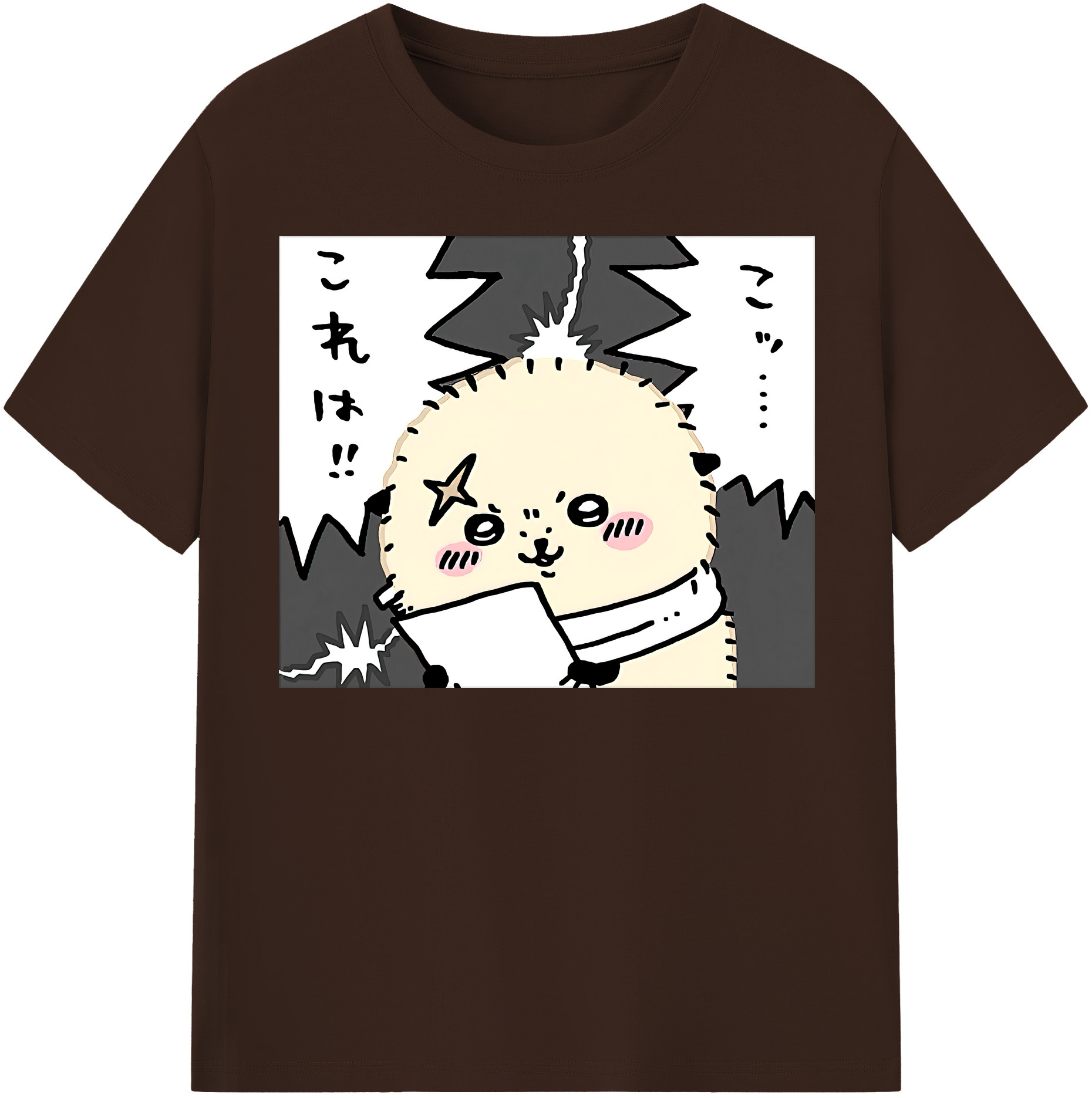 （画像用） ちいかわ ラッコ Chii-kawa Sea otter 綿100％半袖Tシャツ（フロントプリント）