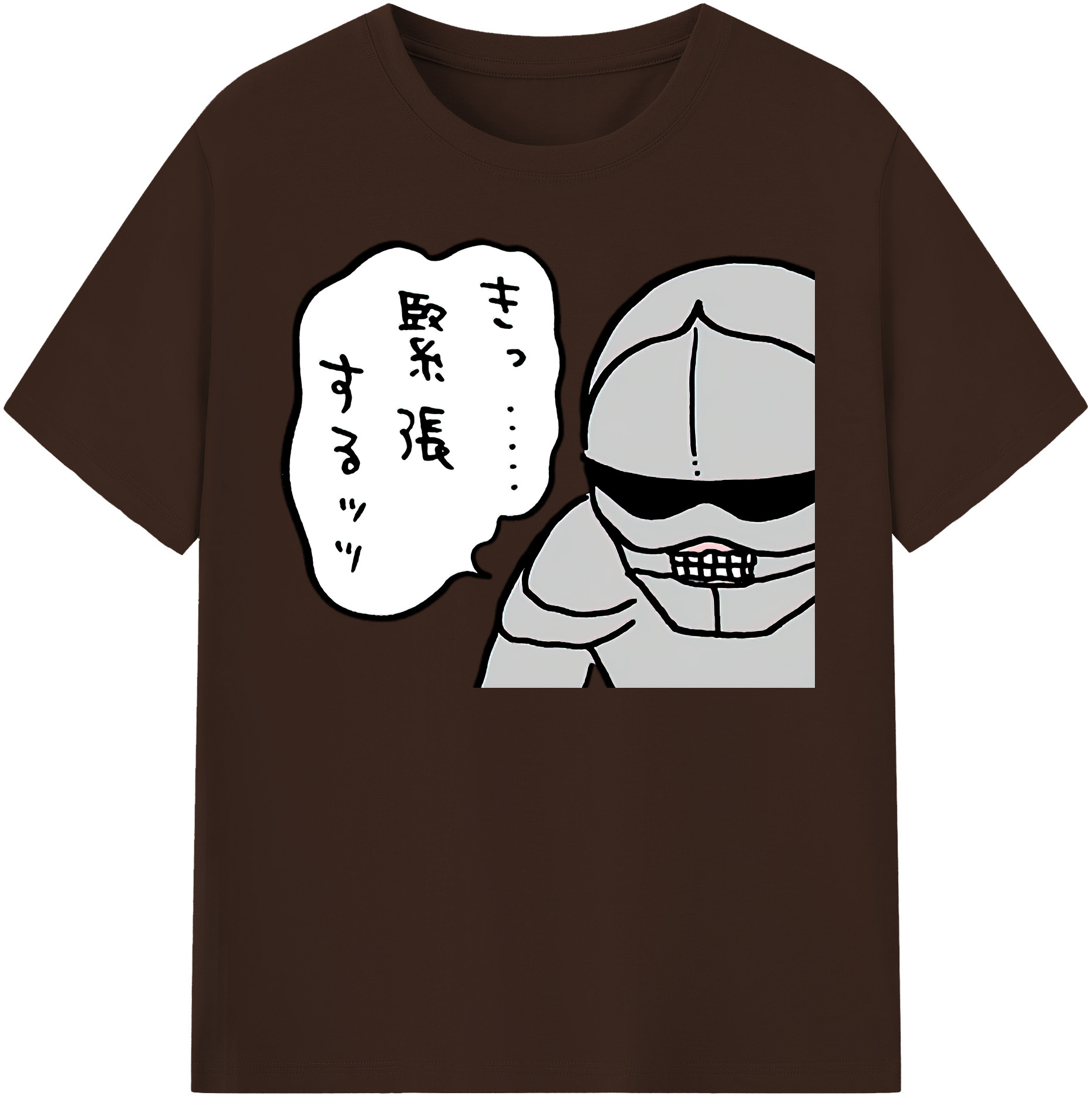 （画像用） ちいかわ 労働の鎧さん Chii-kawa Mr. Armor of Labor 綿100％半袖Tシャツ（フロントプリント）