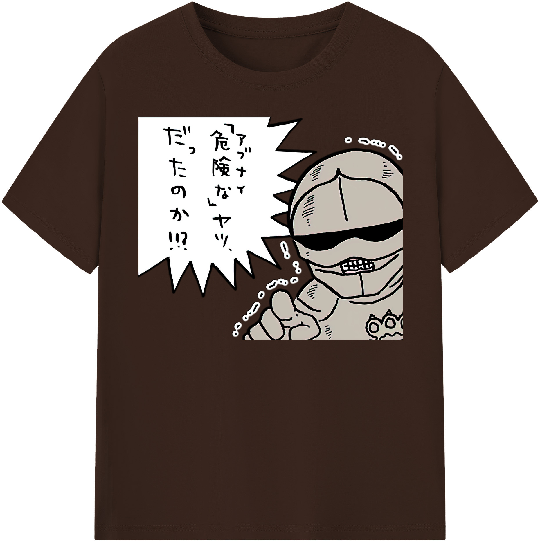 （画像用） ちいかわ 労働の鎧さん Chii-kawa Mr. Armor of Labor 綿100％半袖Tシャツ（フロントプリント）