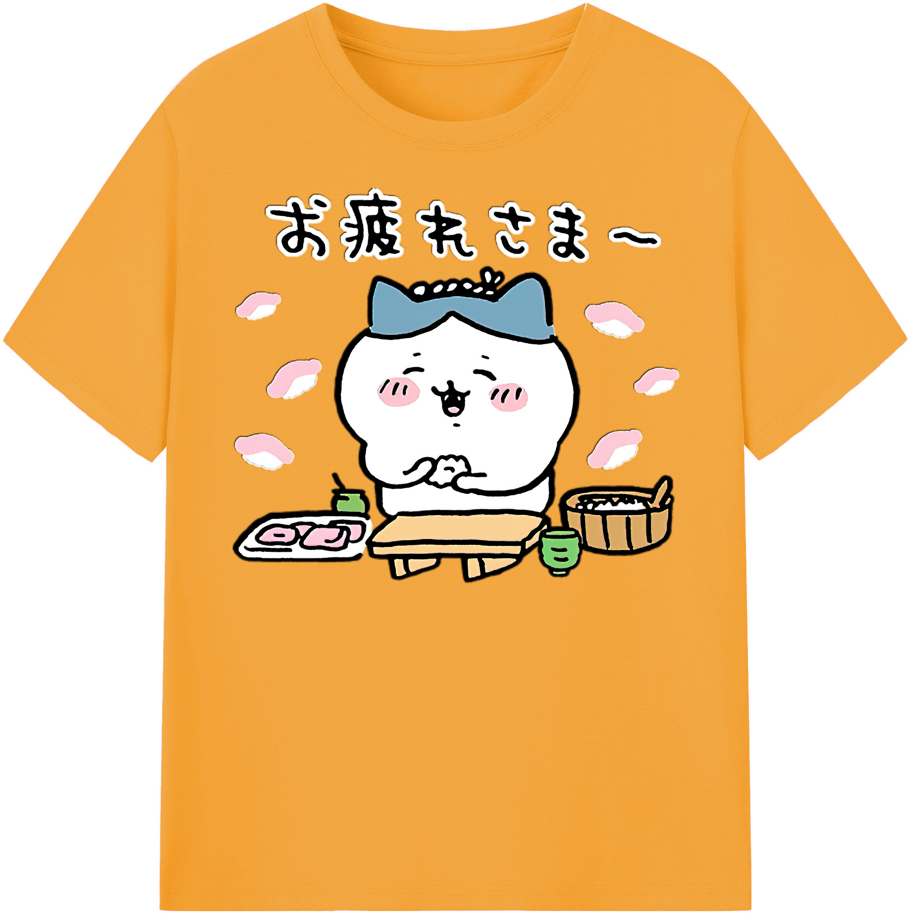 （画像用） ちいかわ ハチワレ Chii-kawa hachiware 綿100％半袖Tシャツ（フロントプリント）