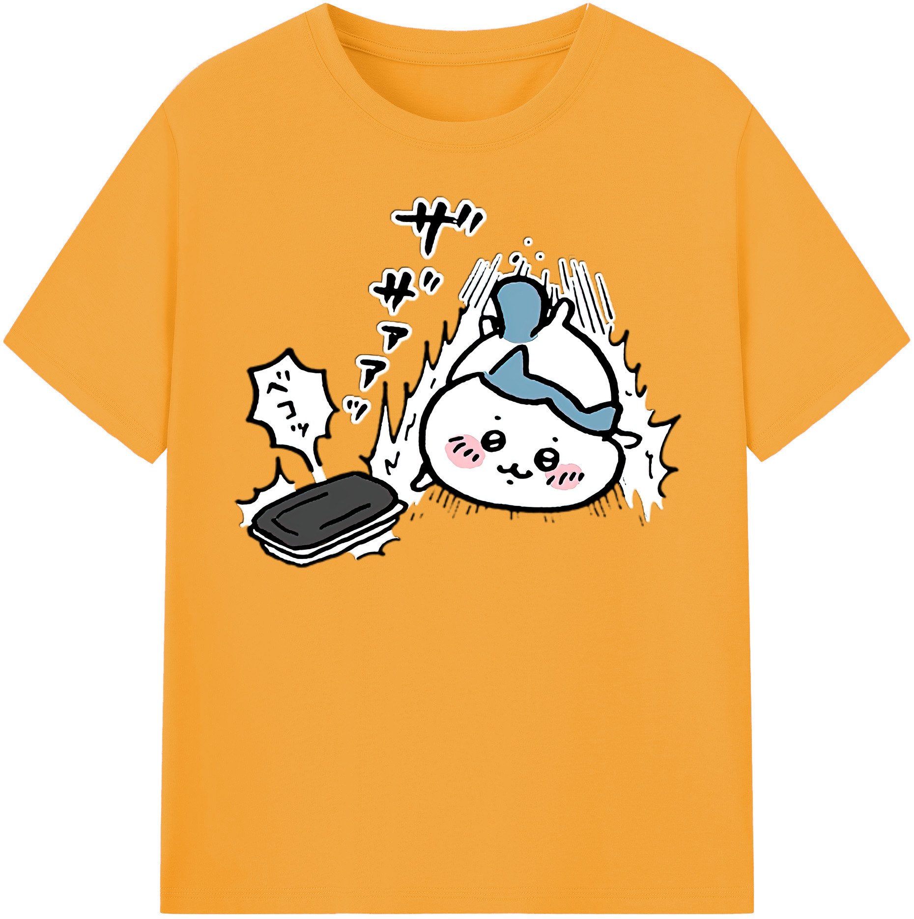 （画像用） ちいかわ ハチワレ Chii-kawa hachiware 綿100％半袖Tシャツ（フロントプリント）