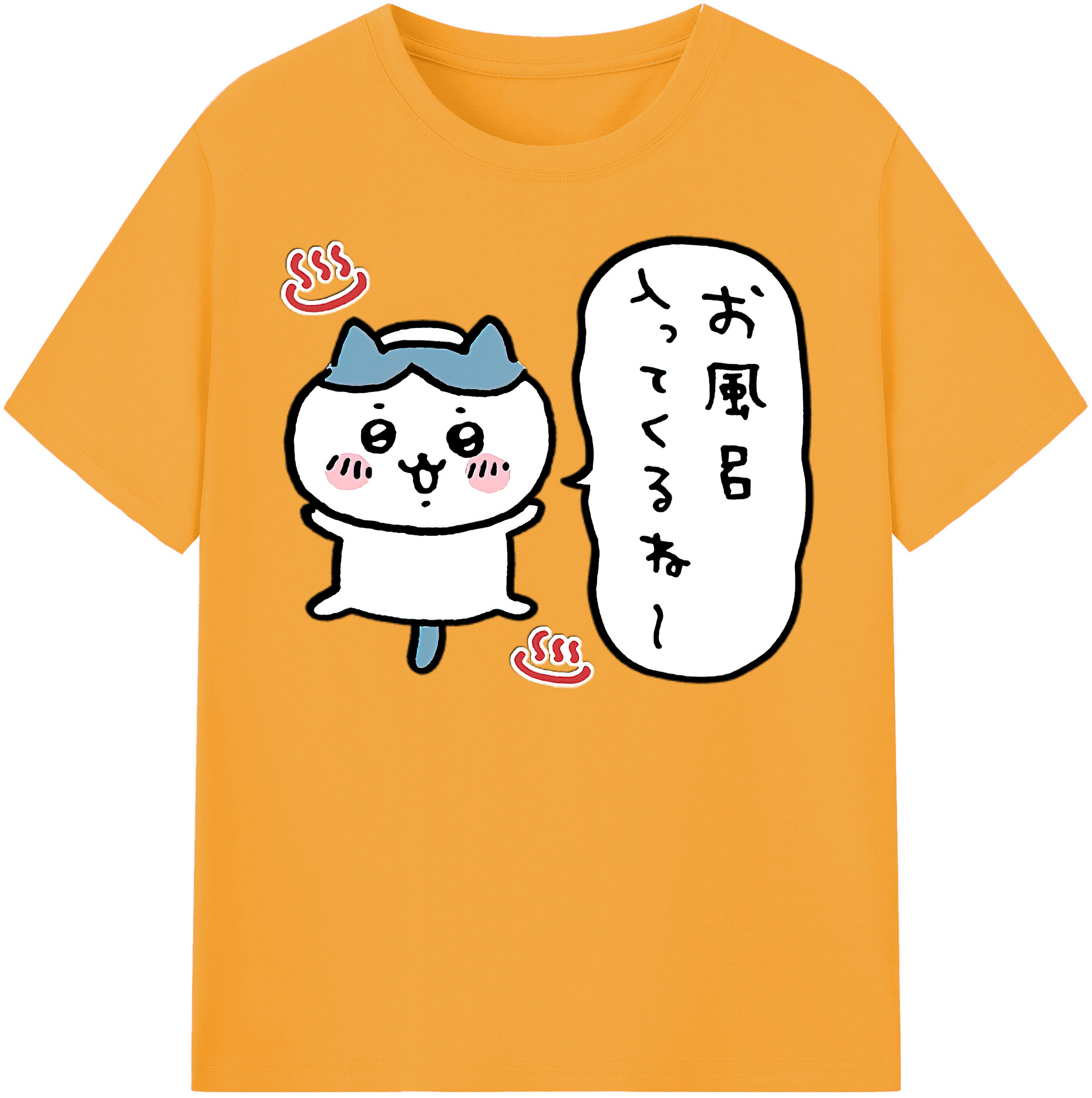 （画像用） ちいかわ ハチワレ Chii-kawa hachiware 綿100％半袖Tシャツ（フロントプリント）