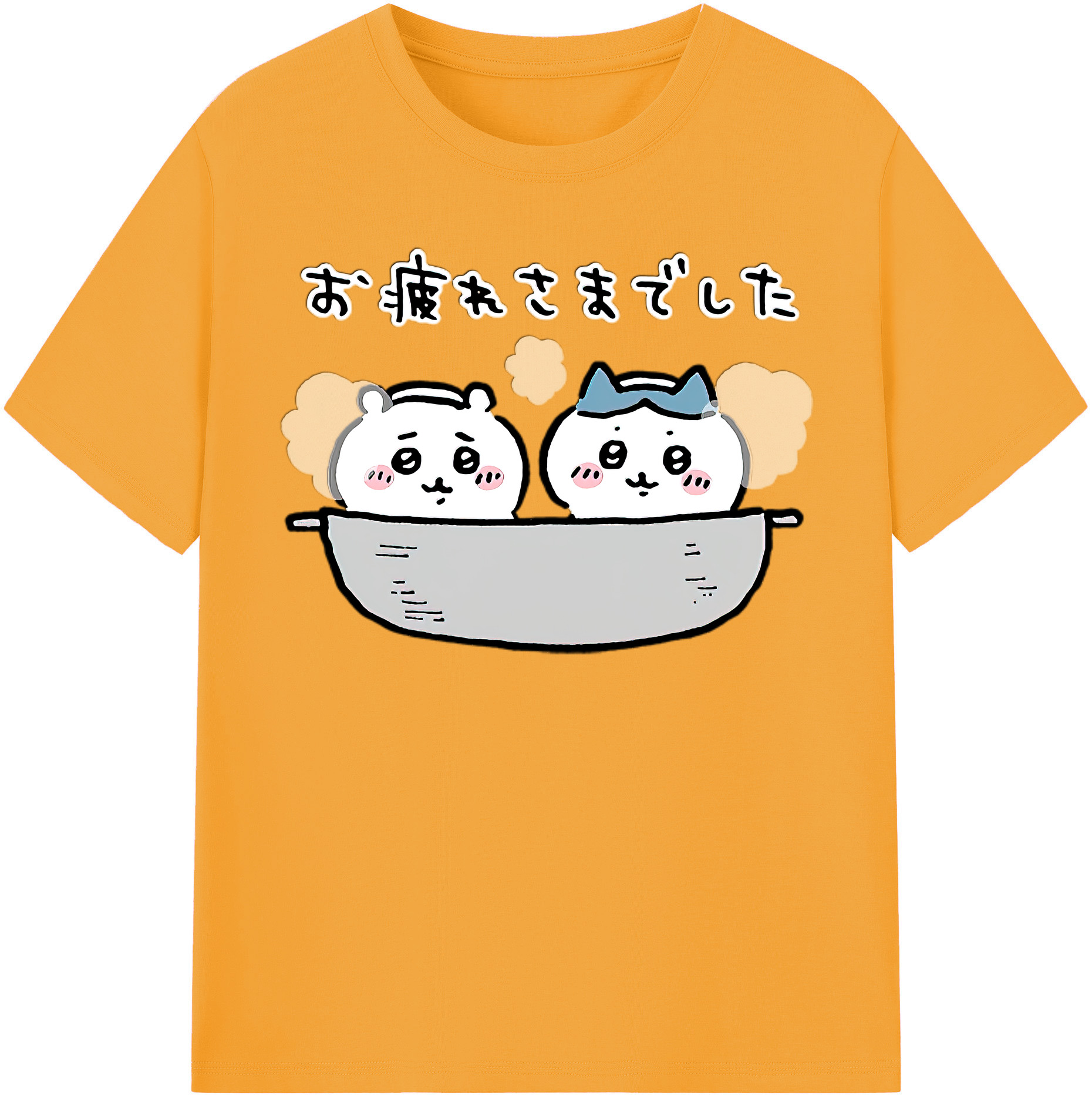 （画像用） ちいかわ ハチワレ Chii-kawa hachiware 綿100％半袖Tシャツ（フロントプリント）