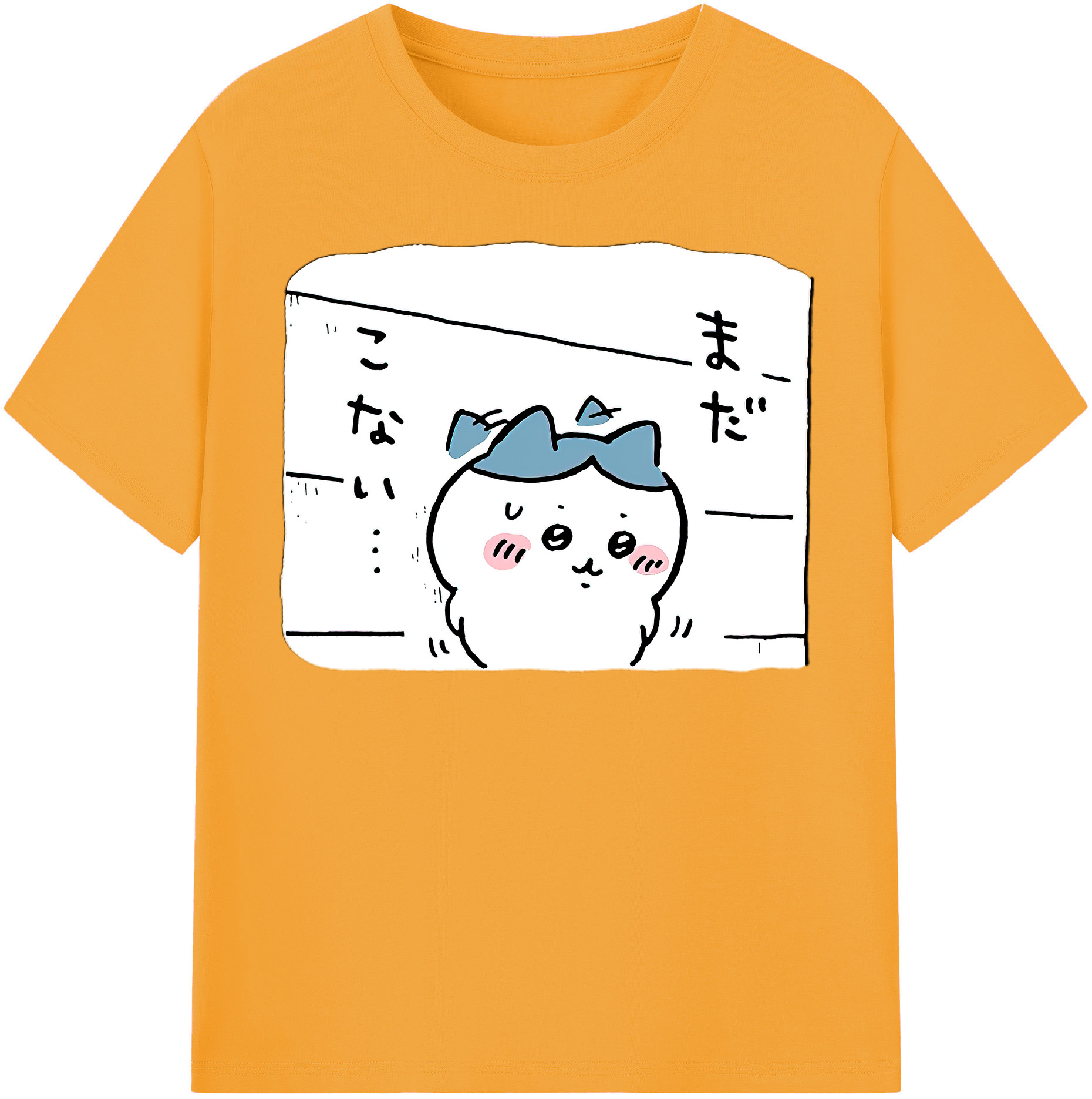 （画像用） ちいかわ ハチワレ Chii-kawa hachiware 綿100％半袖Tシャツ（フロントプリント）