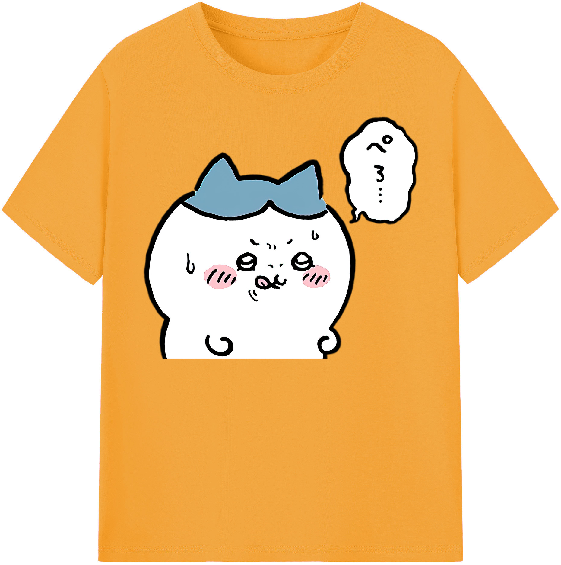 （画像用） ちいかわ ハチワレ Chii-kawa hachiware 綿100％半袖Tシャツ（フロントプリント）