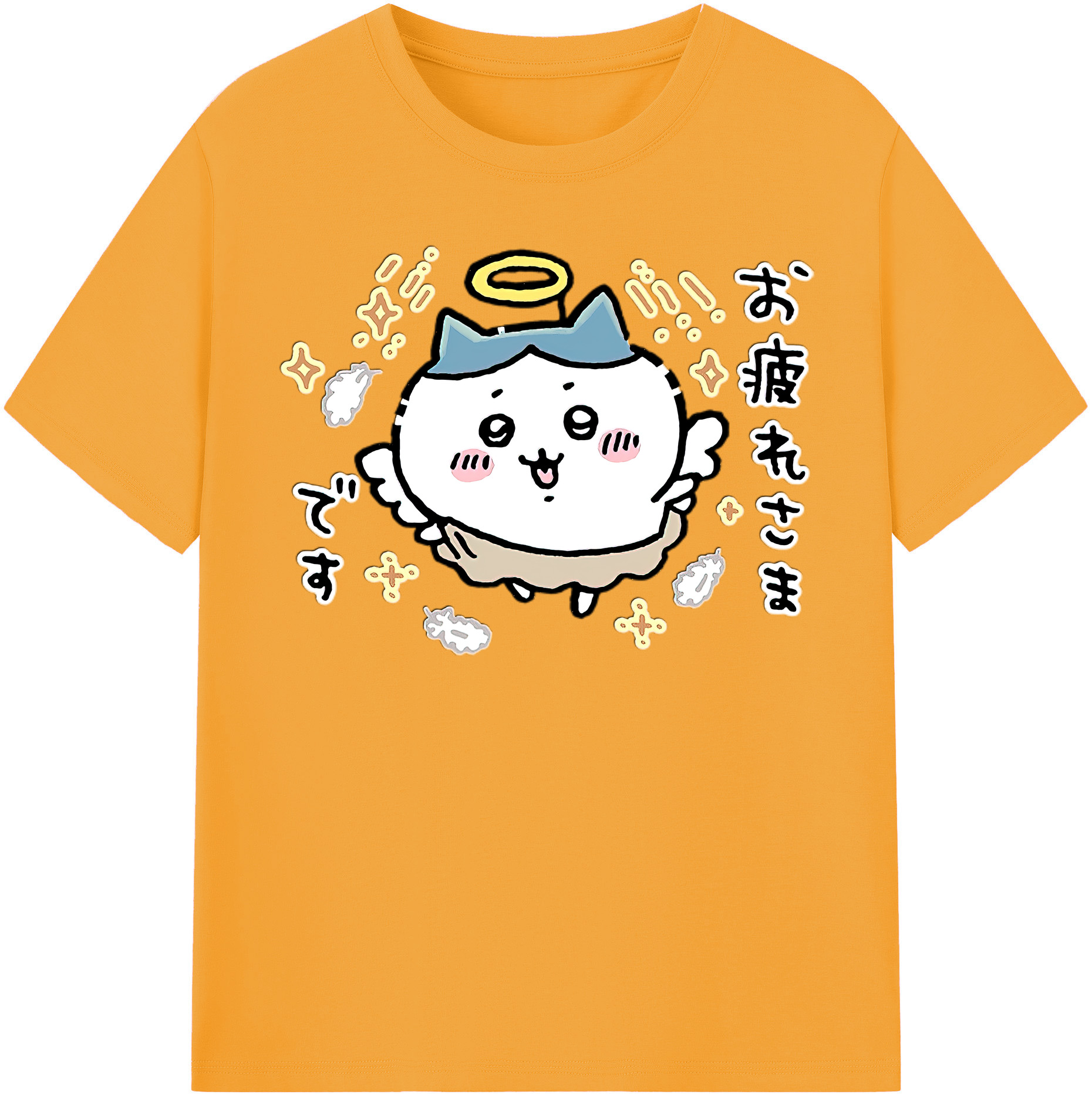 （画像用） ちいかわ ハチワレ Chii-kawa hachiware 綿100％半袖Tシャツ（フロントプリント）