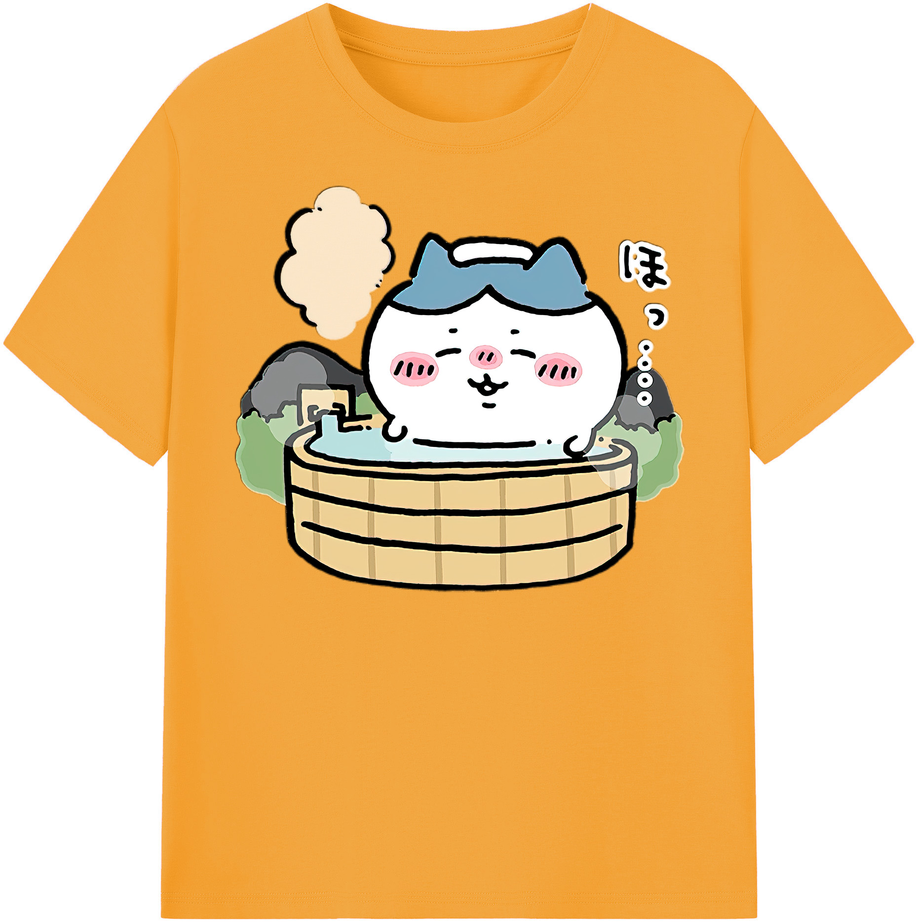 （画像用） ちいかわ ハチワレ Chii-kawa hachiware 綿100％半袖Tシャツ（フロントプリント）