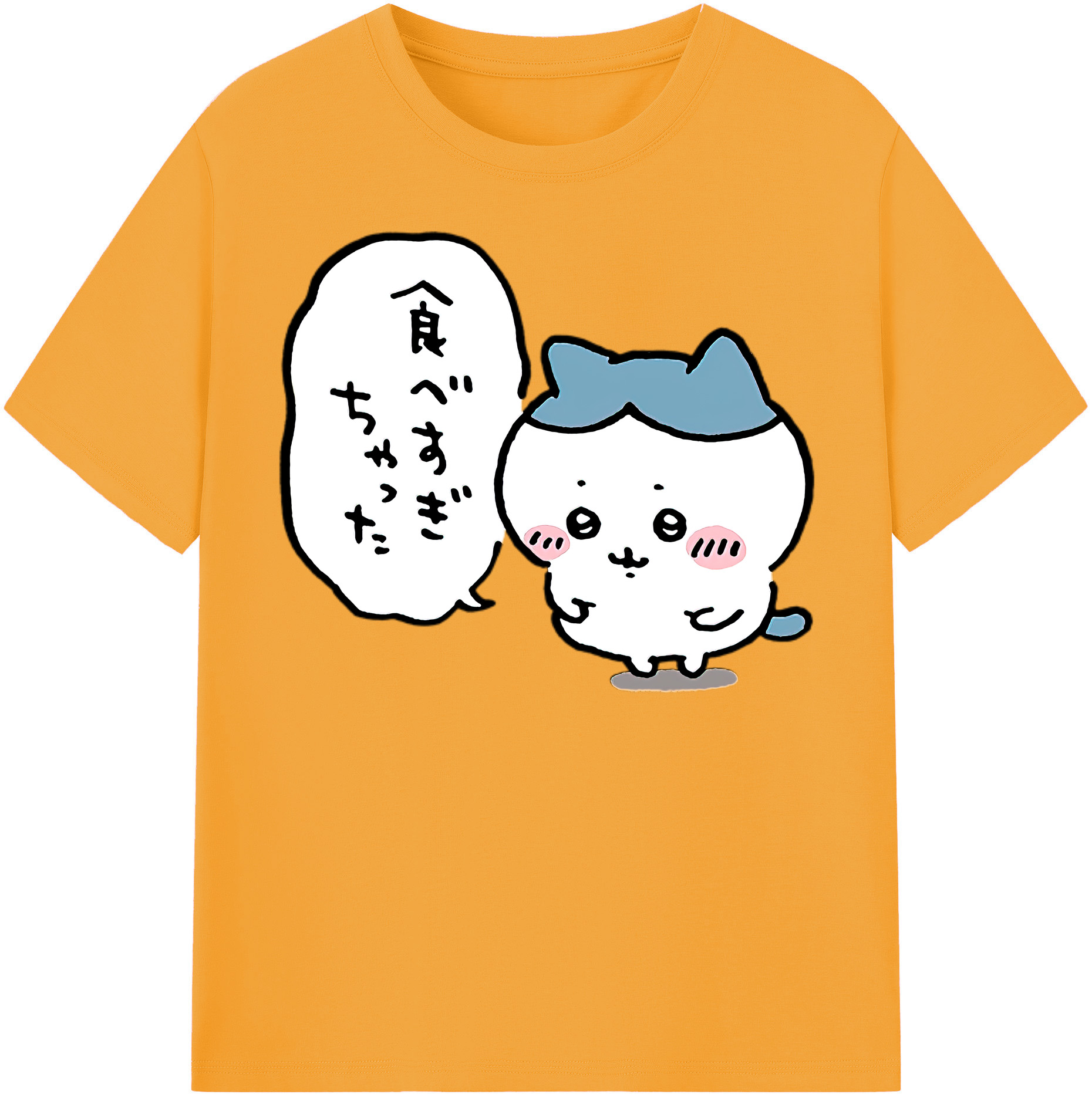 （画像用） ちいかわ ハチワレ Chii-kawa hachiware 綿100％半袖Tシャツ（フロントプリント）