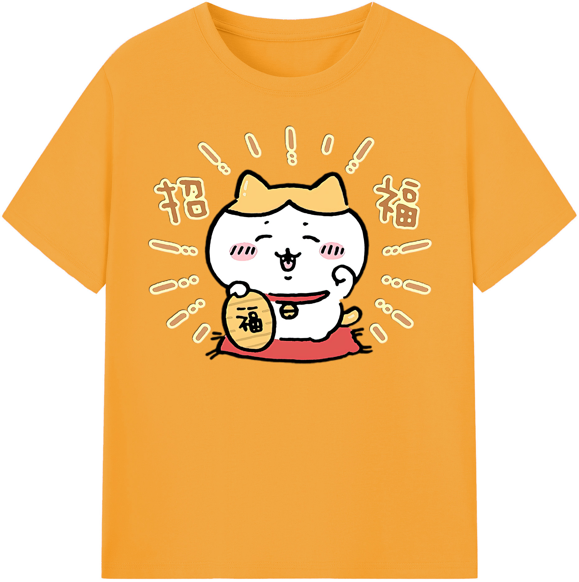 （画像用） ちいかわ ハチワレ Chii-kawa hachiware 綿100％半袖Tシャツ（フロントプリント）