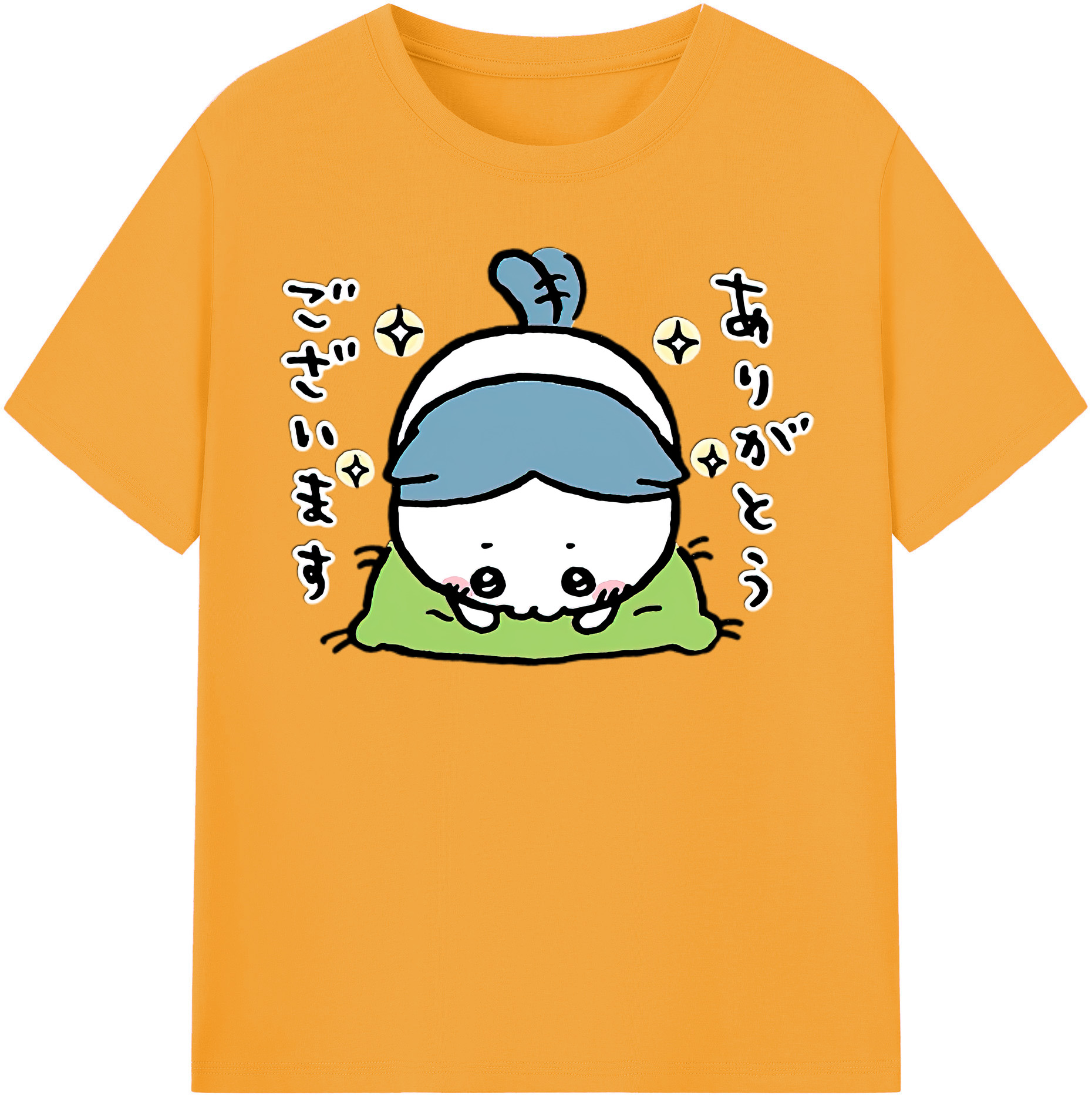 （画像用） ちいかわ ハチワレ Chii-kawa hachiware 綿100％半袖Tシャツ（フロントプリント）