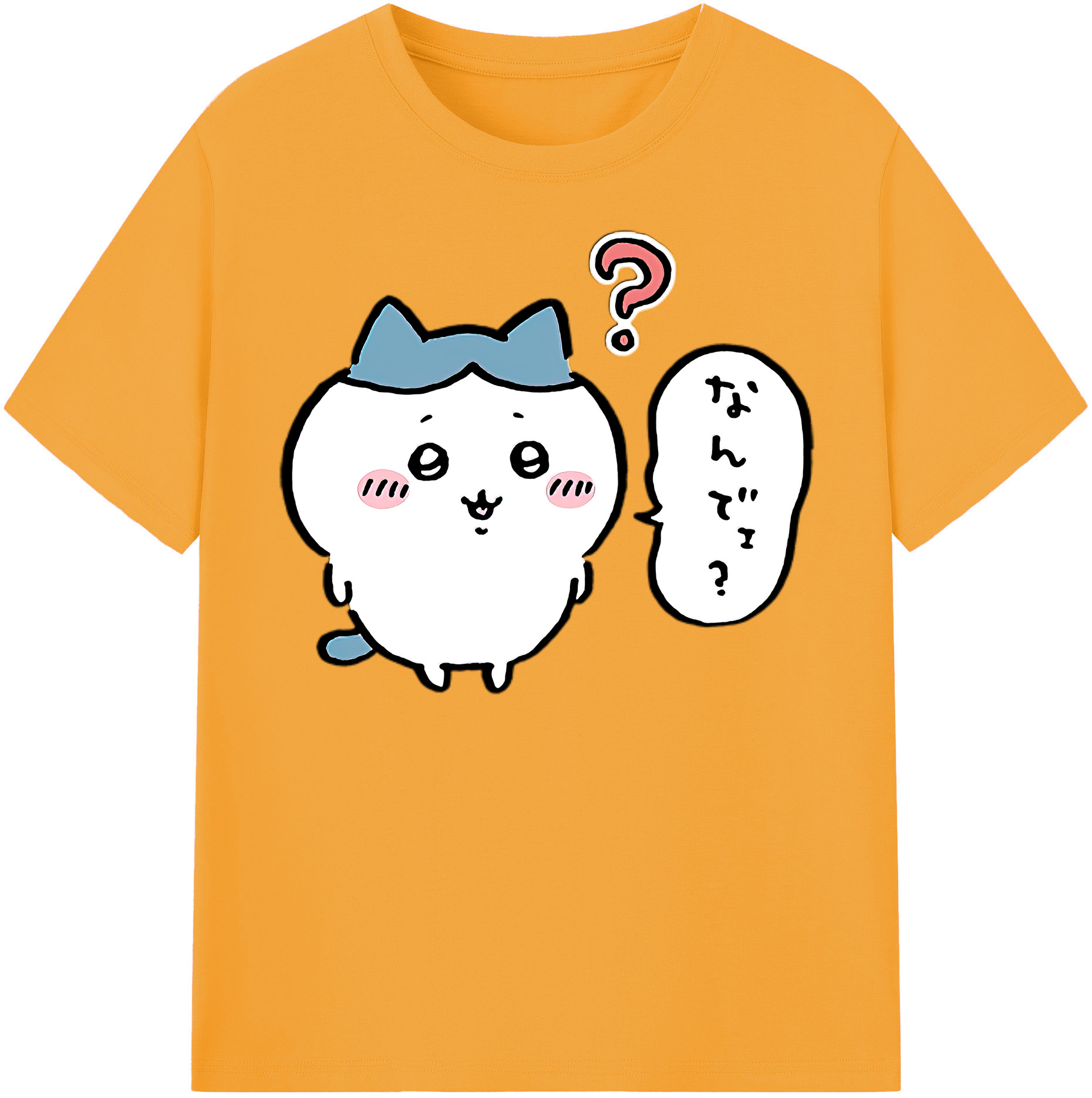 （画像用） ちいかわ ハチワレ Chii-kawa hachiware 綿100％半袖Tシャツ（フロントプリント）