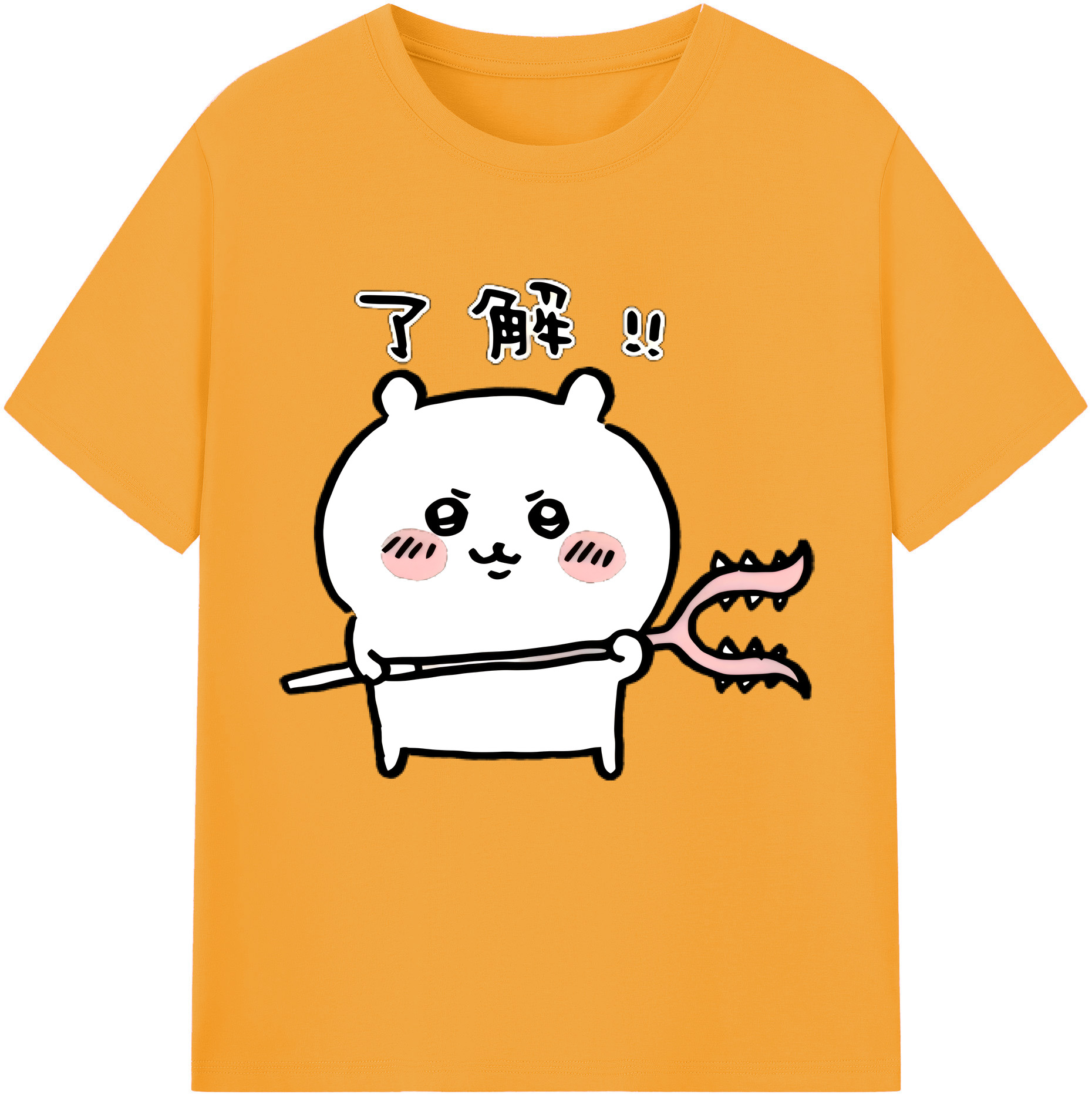 （画像用） ちいかわ ちいかわ Chii-kawa chiikawa 綿100％半袖Tシャツ（フロントプリント）