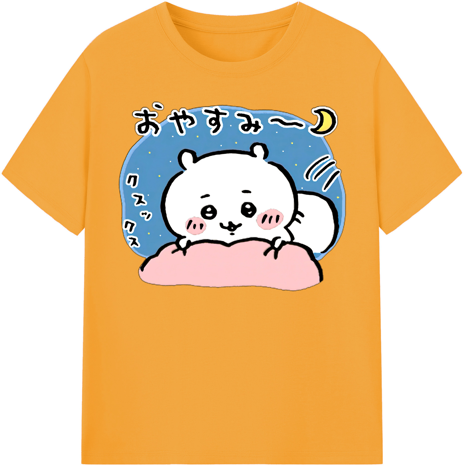 （画像用） ちいかわ ちいかわ Chii-kawa chiikawa 綿100％半袖Tシャツ（フロントプリント）