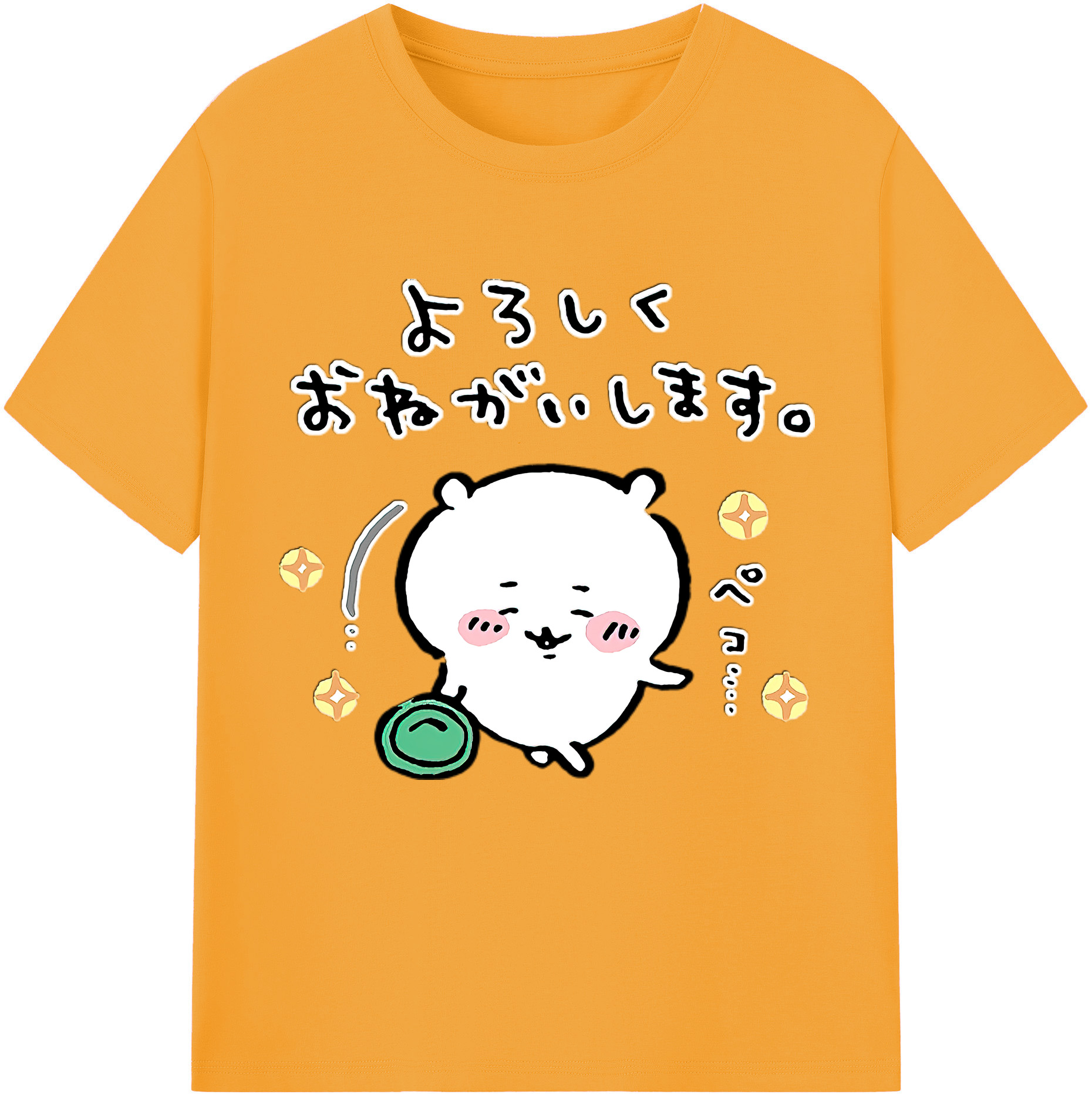 （画像用） ちいかわ ちいかわ Chii-kawa chiikawa 綿100％半袖Tシャツ（フロントプリント）