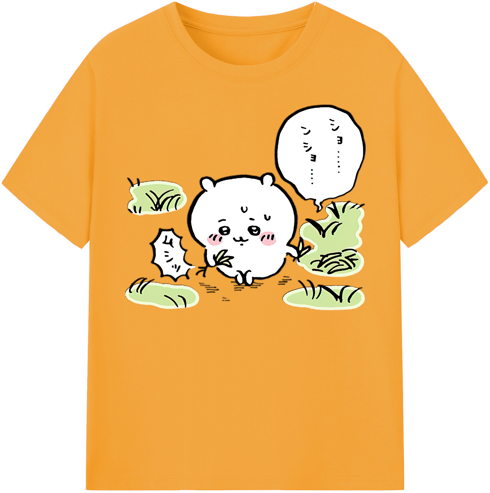 （画像用） ちいかわ ちいかわ Chii-kawa chiikawa 綿100％半袖Tシャツ（フロントプリント）