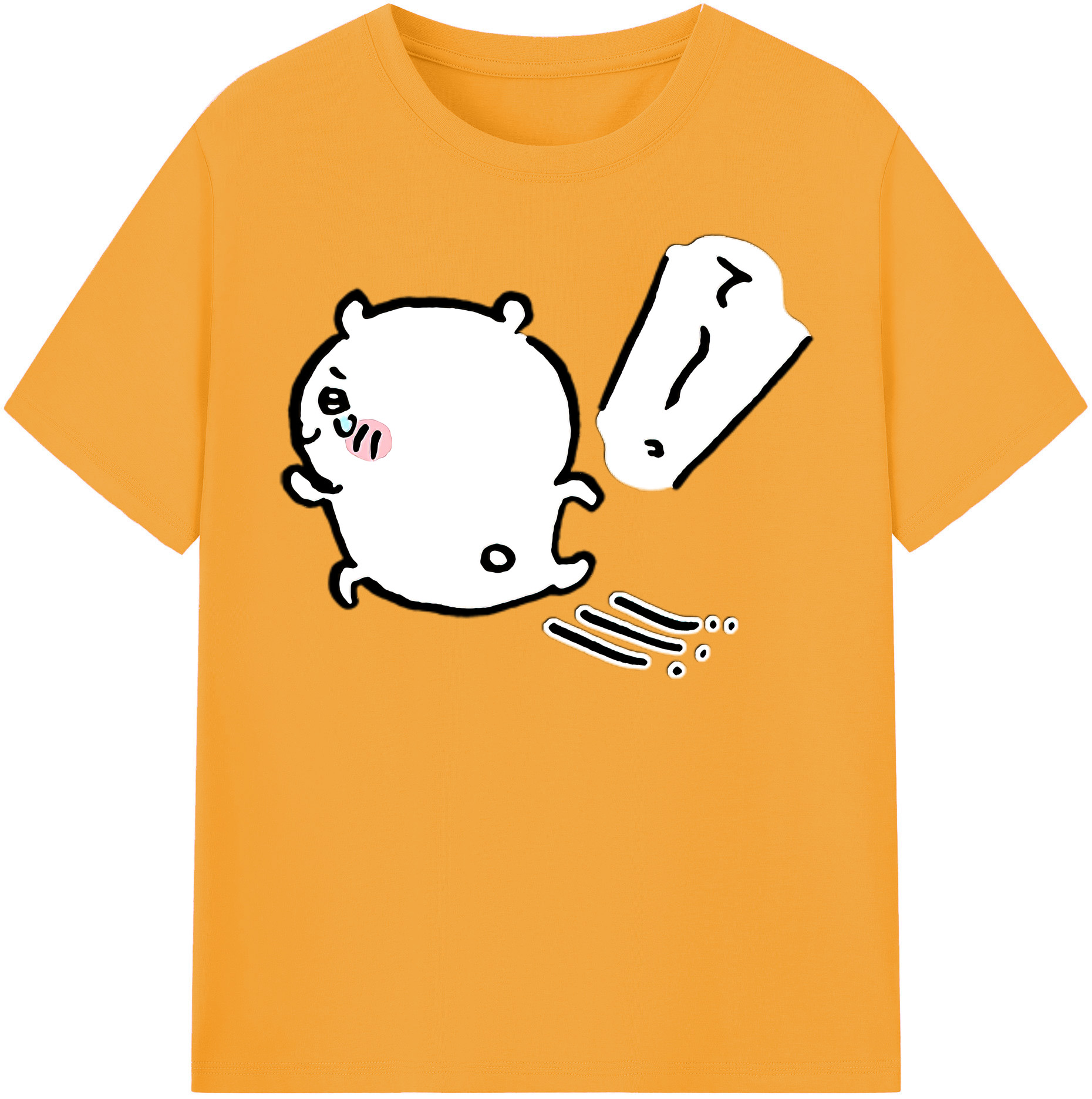 （画像用） ちいかわ ちいかわ Chii-kawa chiikawa 綿100％半袖Tシャツ（フロントプリント）