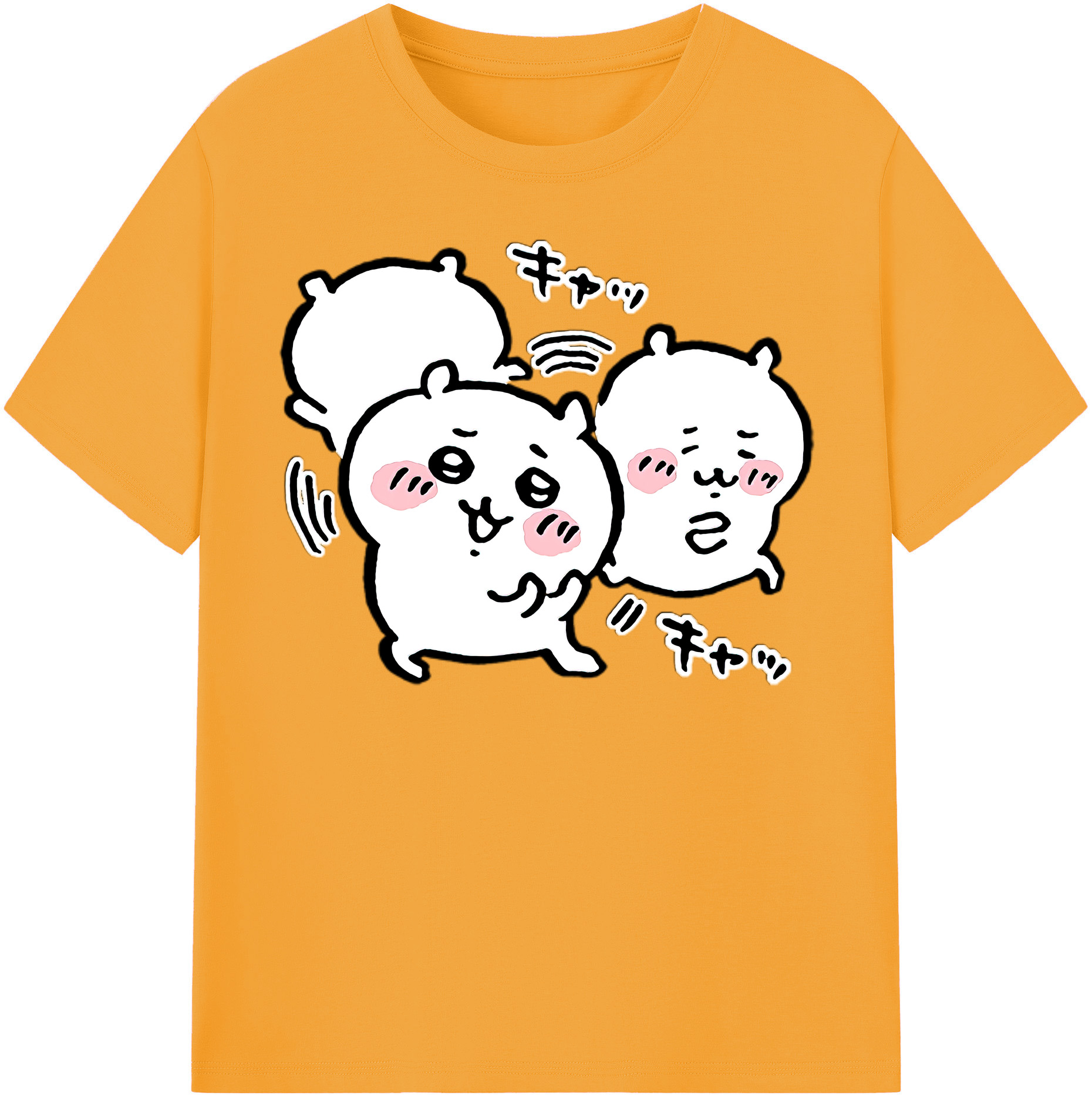 （画像用） ちいかわ ちいかわ Chii-kawa chiikawa 綿100％半袖Tシャツ（フロントプリント）