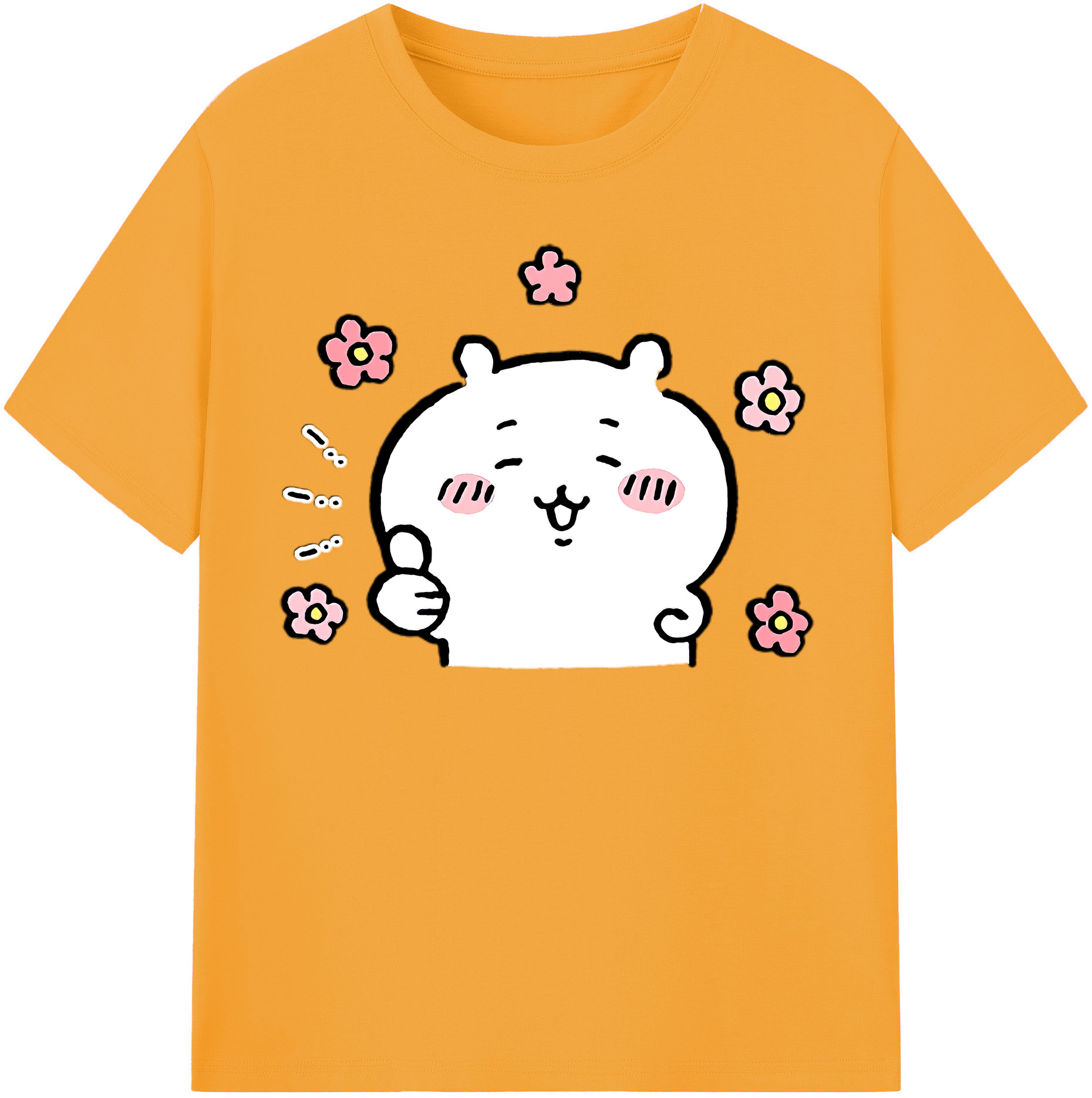（画像用） ちいかわ ちいかわ Chii-kawa chiikawa 綿100％半袖Tシャツ（フロントプリント）