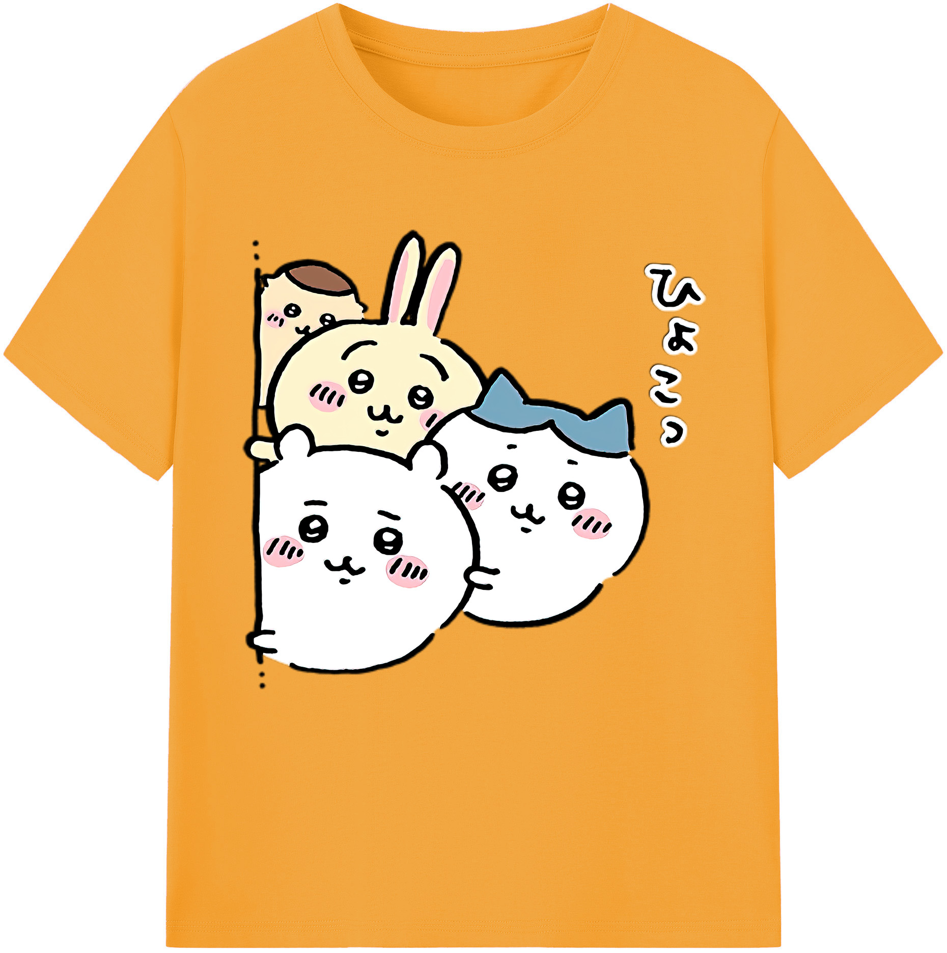 （画像用） ちいかわ ちいかわ Chii-kawa chiikawa 綿100％半袖Tシャツ（フロントプリント）