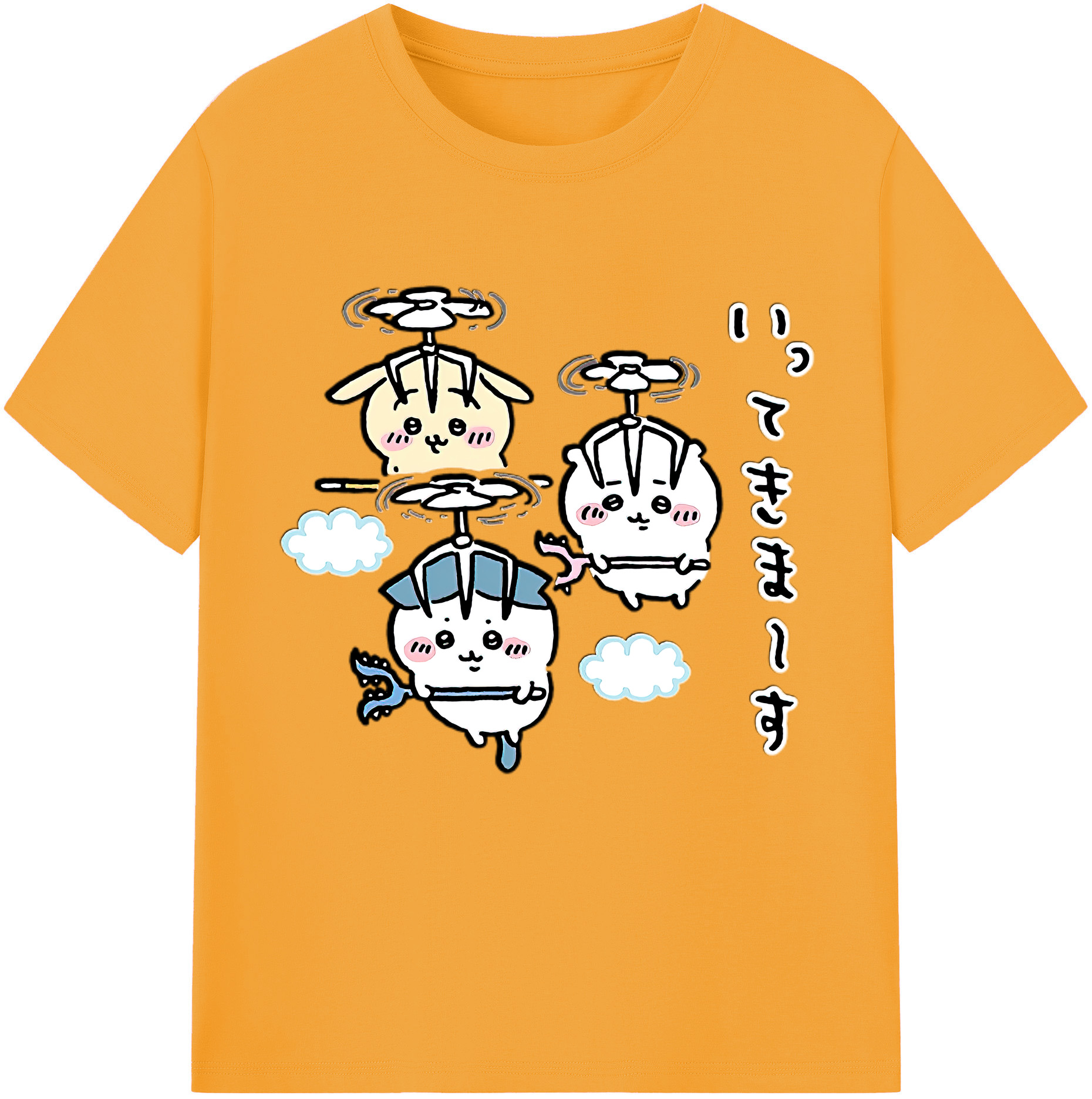 （画像用） ちいかわ ちいかわ Chii-kawa chiikawa 綿100％半袖Tシャツ（フロントプリント）