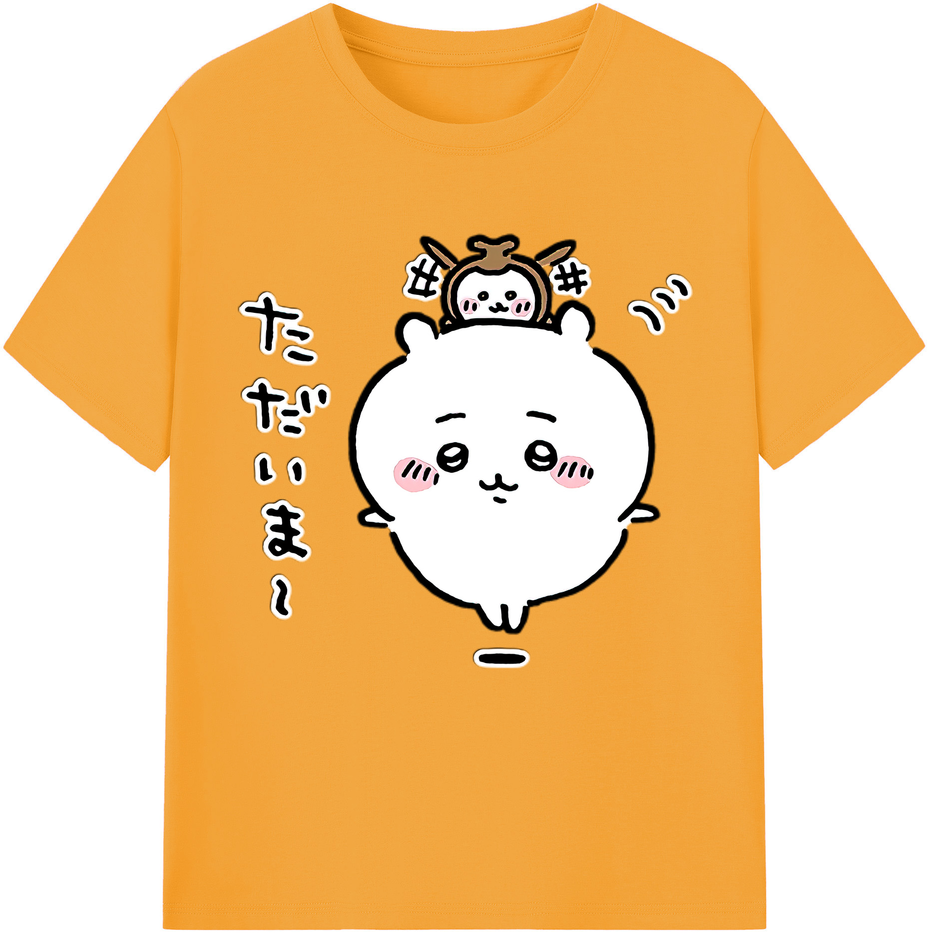 （画像用） ちいかわ ちいかわ Chii-kawa chiikawa 綿100％半袖Tシャツ（フロントプリント）