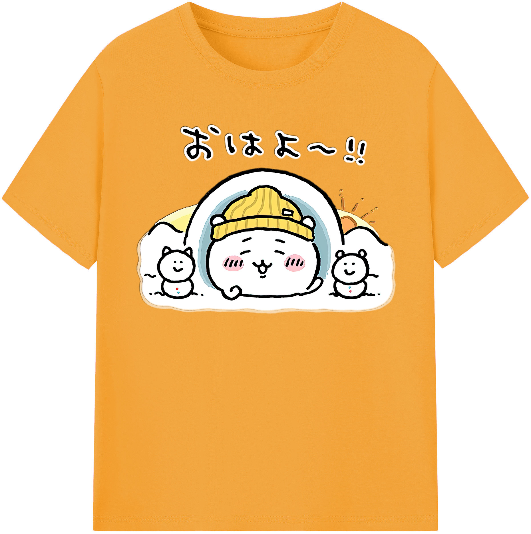 （画像用） ちいかわ ちいかわ Chii-kawa chiikawa 綿100％半袖Tシャツ（フロントプリント）