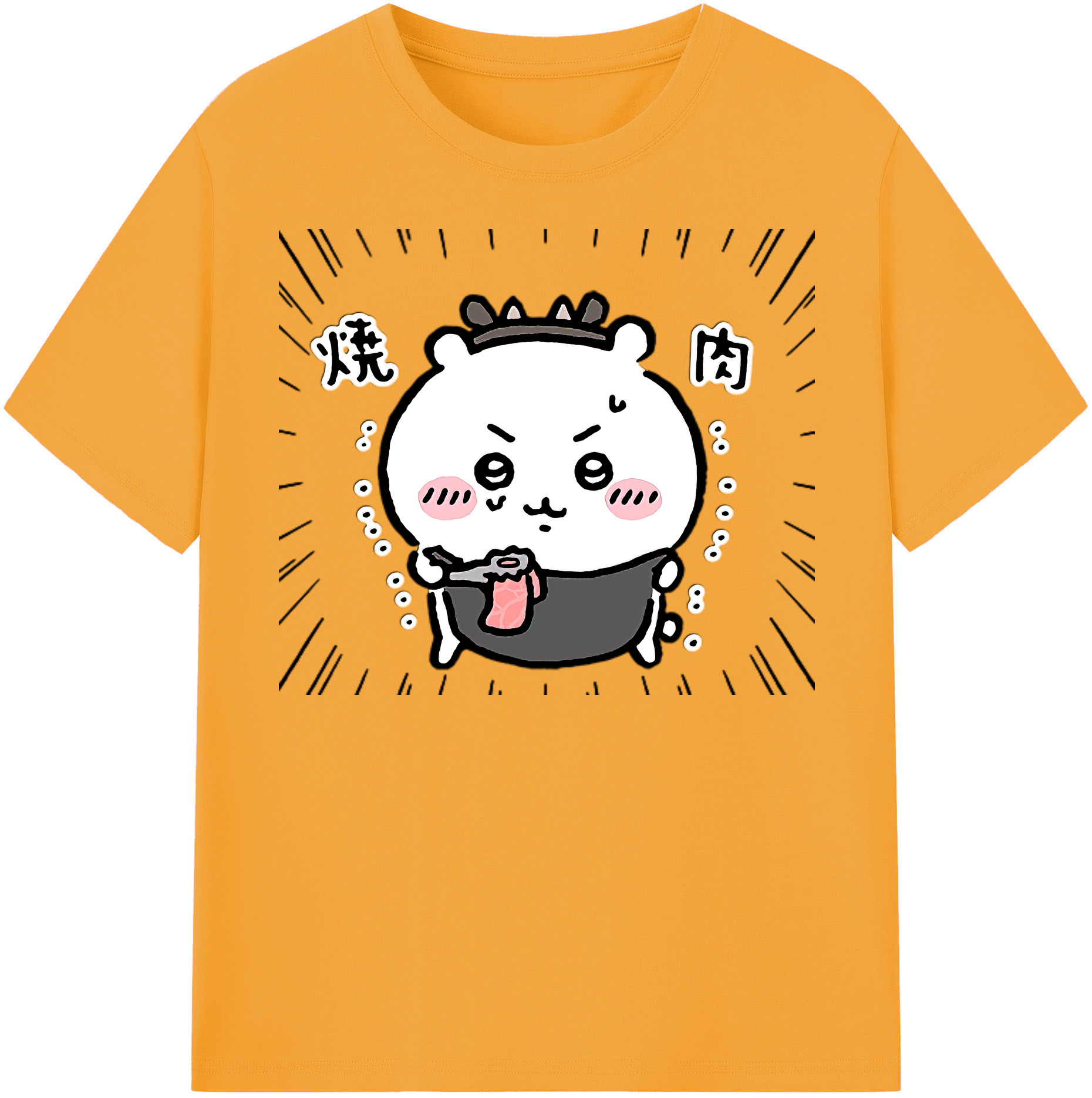 （画像用） ちいかわ ちいかわ Chii-kawa chiikawa 綿100％半袖Tシャツ（フロントプリント）