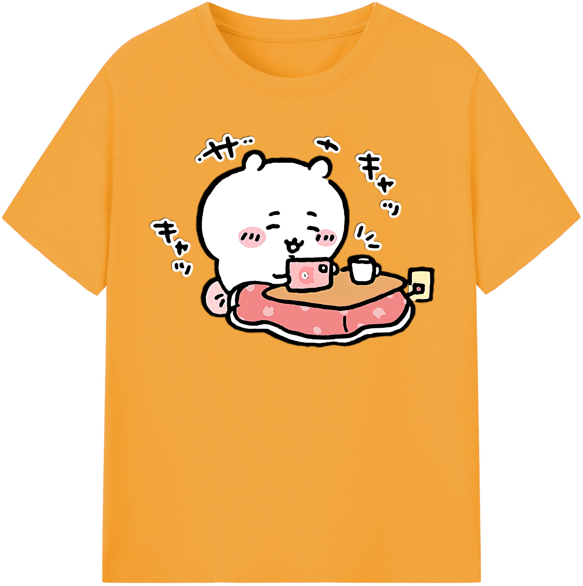 （画像用） ちいかわ ちいかわ Chii-kawa chiikawa 綿100％半袖Tシャツ（フロントプリント）