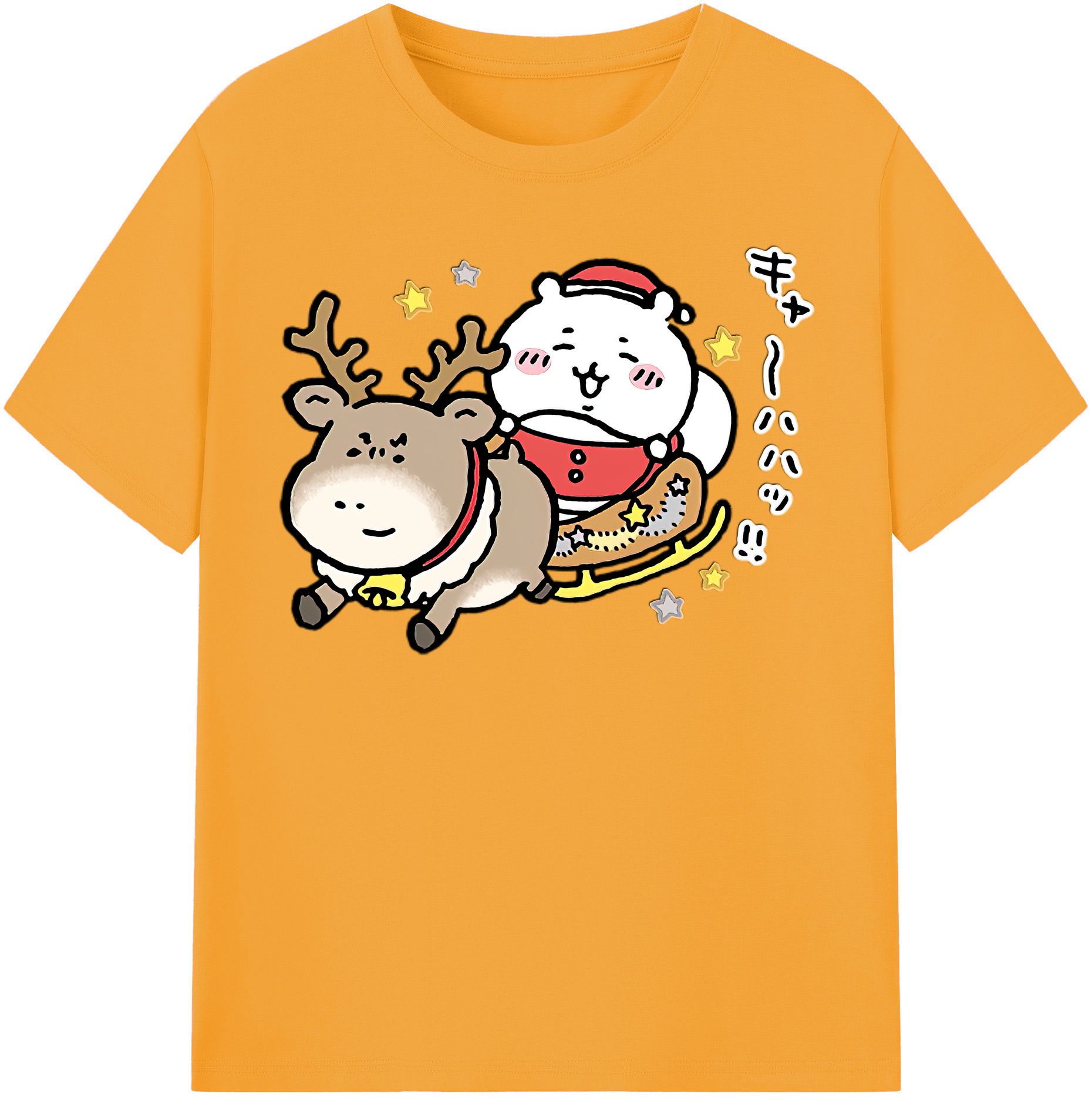 （画像用） ちいかわ ちいかわ Chii-kawa chiikawa 綿100％半袖Tシャツ（フロントプリント）