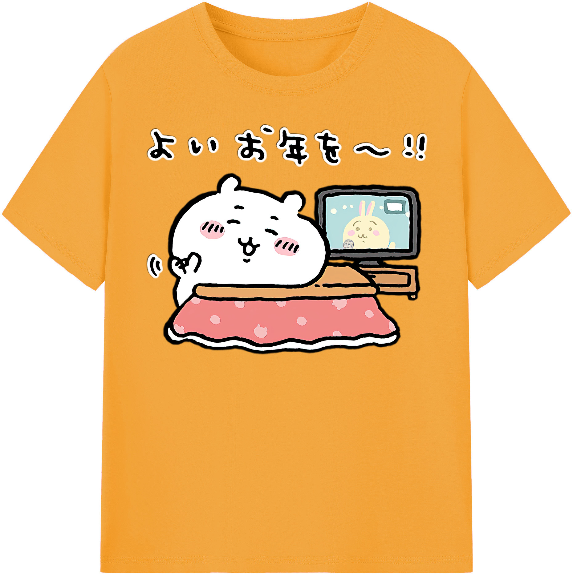（画像用） ちいかわ ちいかわ Chii-kawa chiikawa 綿100％半袖Tシャツ（フロントプリント）
