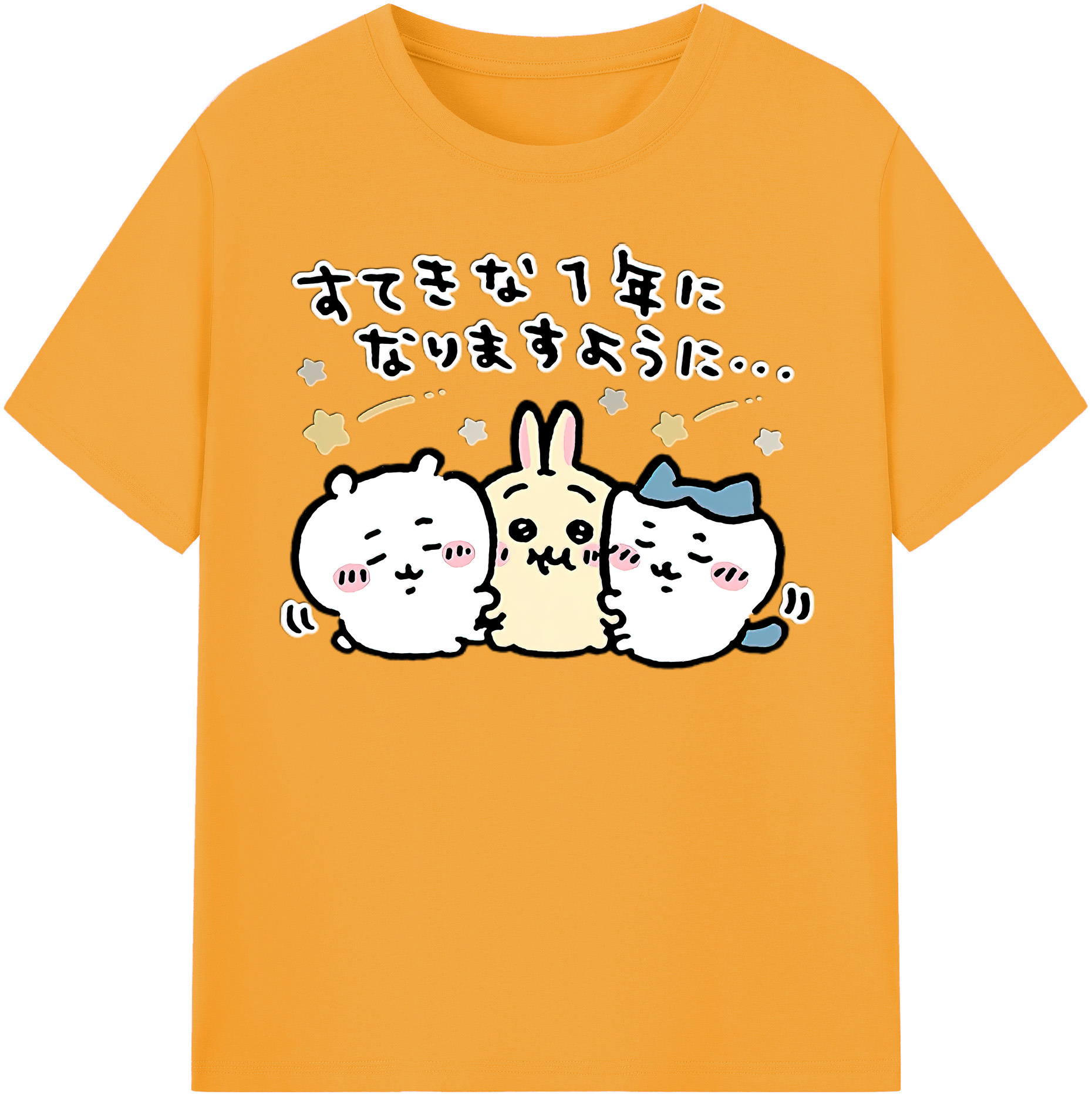 （画像用） ちいかわ ちいかわ Chii-kawa chiikawa 綿100％半袖Tシャツ（フロントプリント）