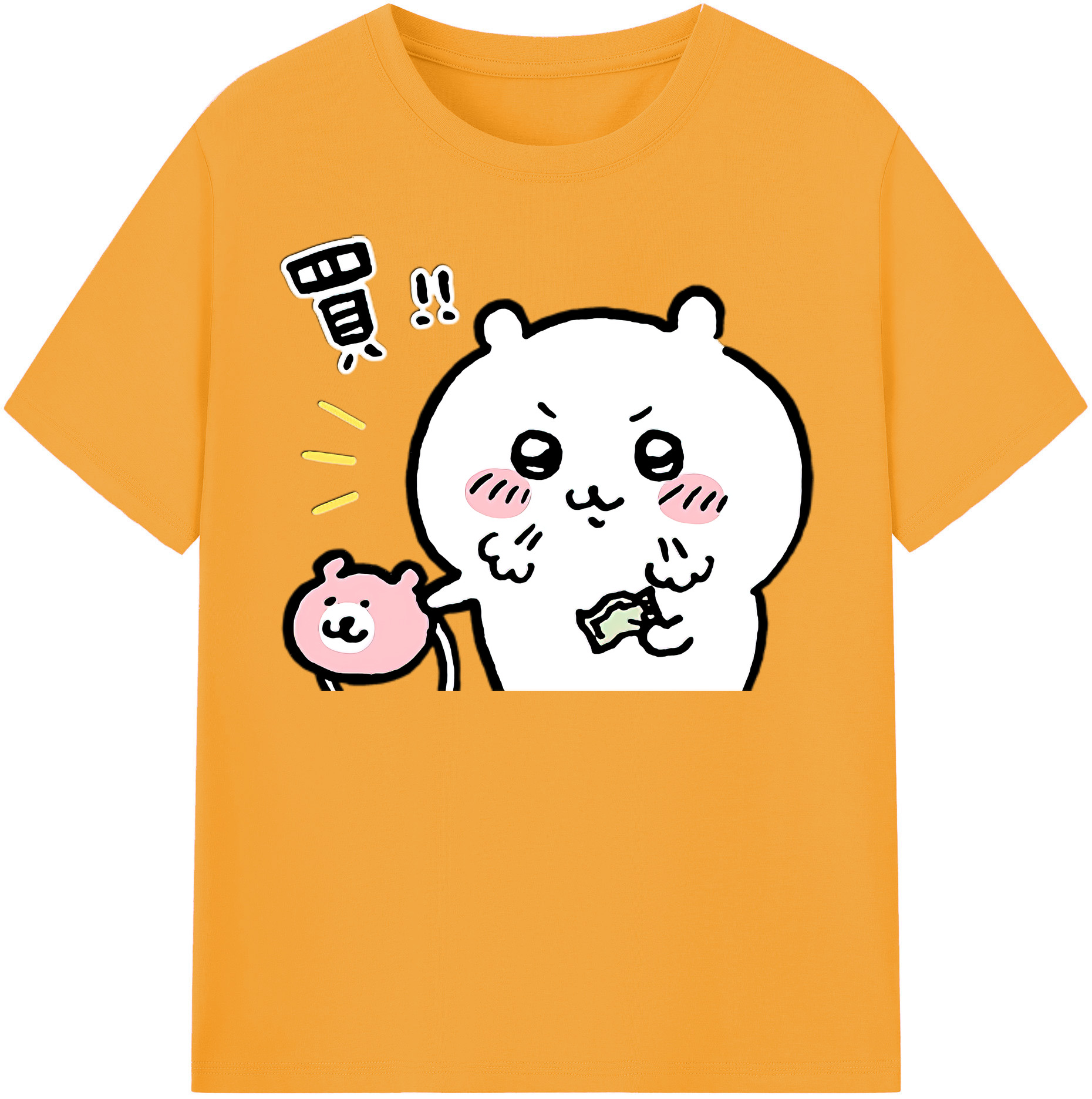 （画像用） ちいかわ ちいかわ Chii-kawa chiikawa 綿100％半袖Tシャツ（フロントプリント）
