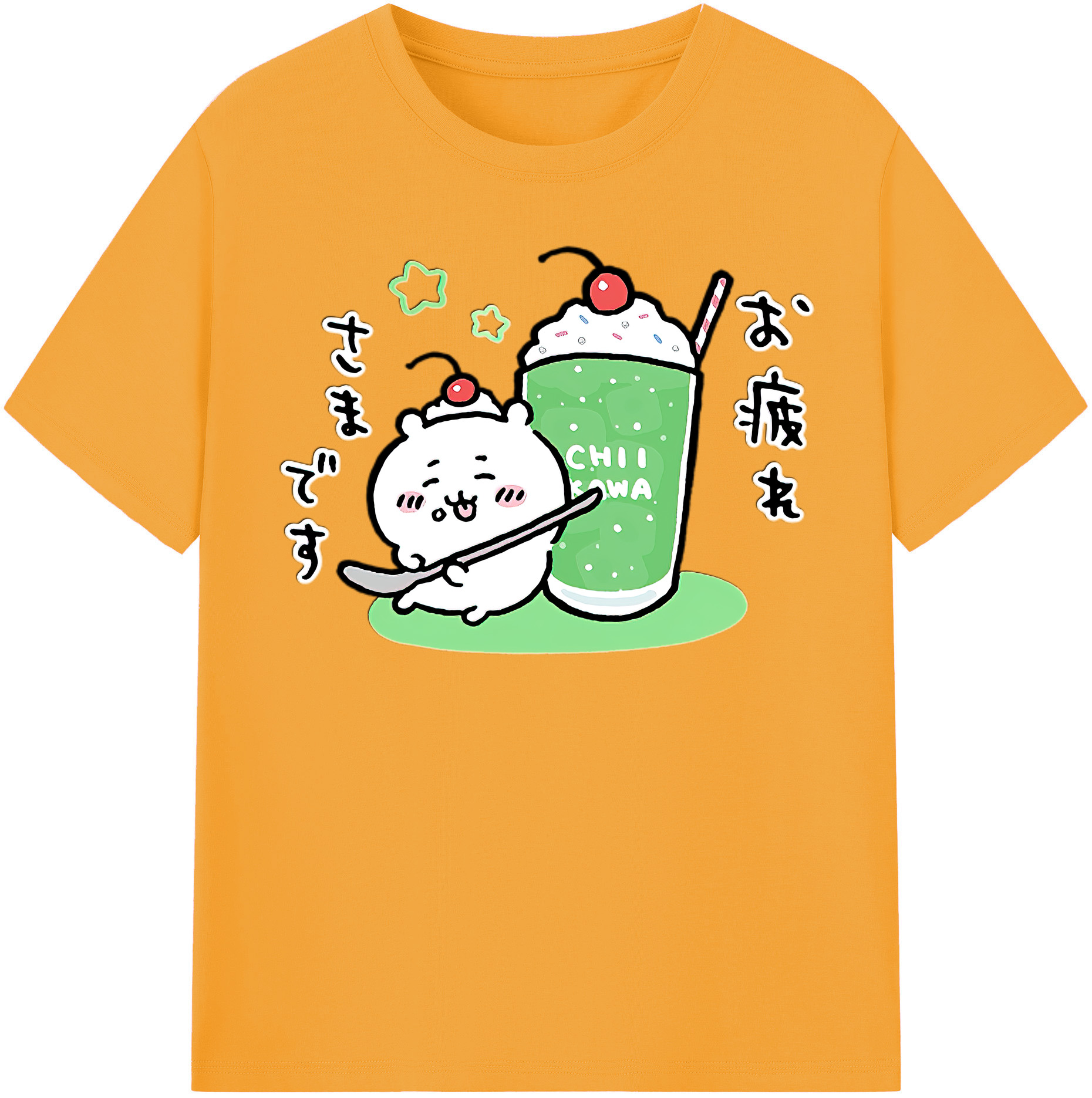 （画像用） ちいかわ ちいかわ Chii-kawa chiikawa 綿100％半袖Tシャツ（フロントプリント）