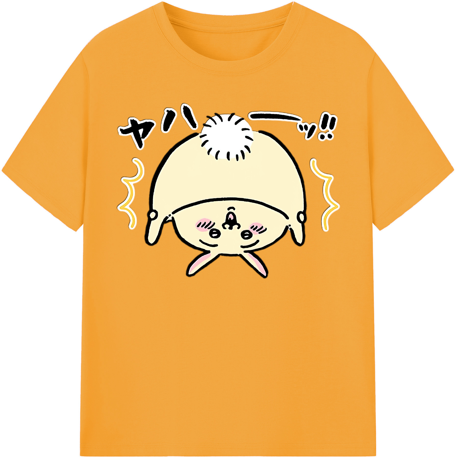 （画像用） ちいかわ うさぎ Chii-kawa usagi 綿100％半袖Tシャツ（フロントプリント）