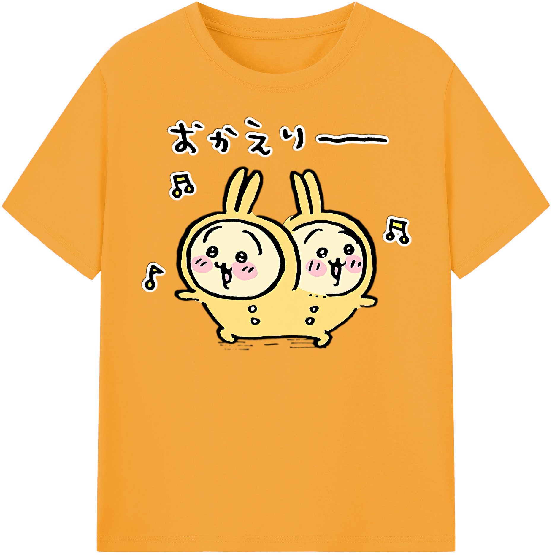 （画像用） ちいかわ うさぎ Chii-kawa usagi 綿100％半袖Tシャツ（フロントプリント）