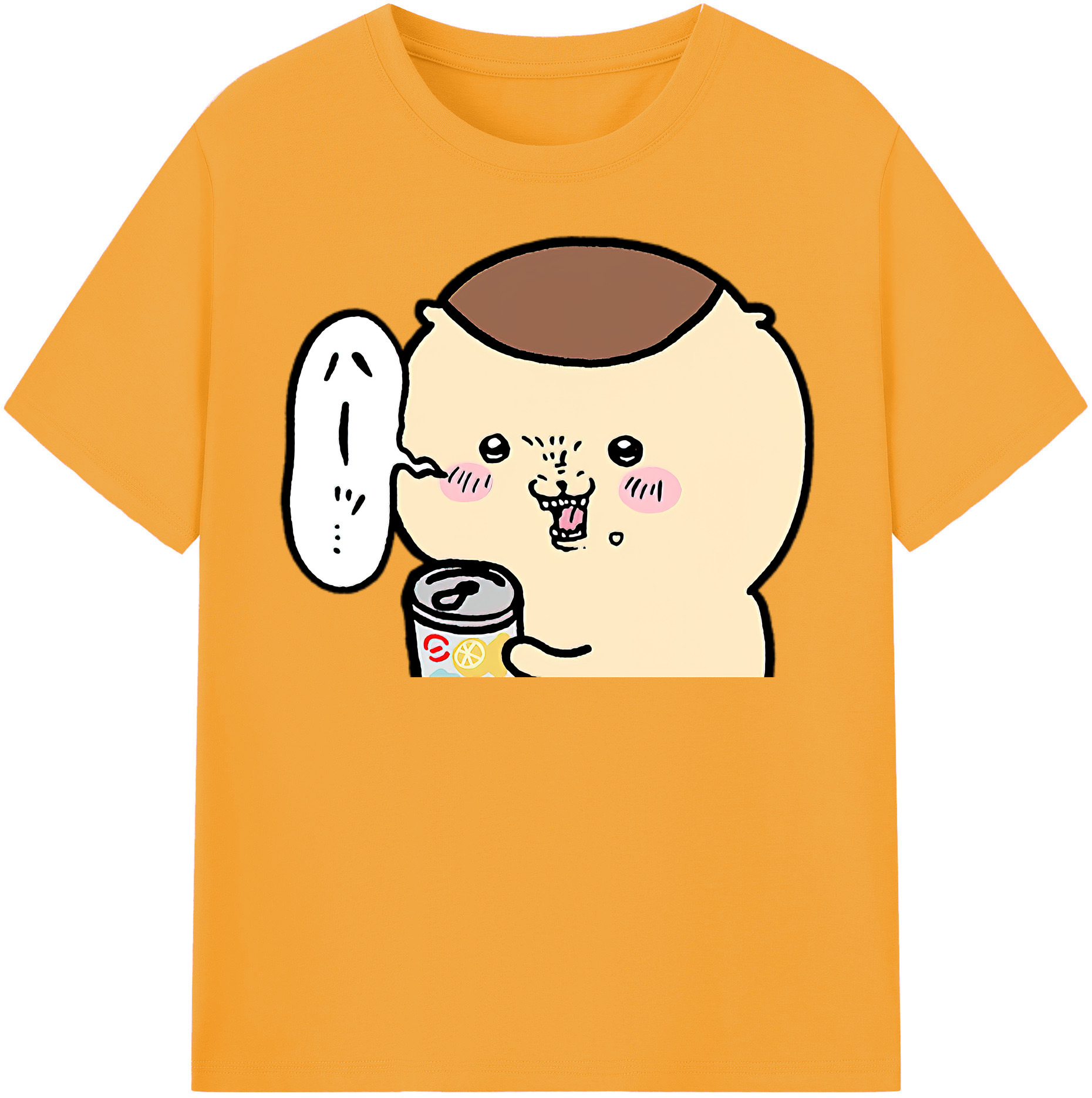 （画像用） ちいかわ くりまんじゅう Chii-kawa kuri manjū 綿100％半袖Tシャツ（フロントプリント）