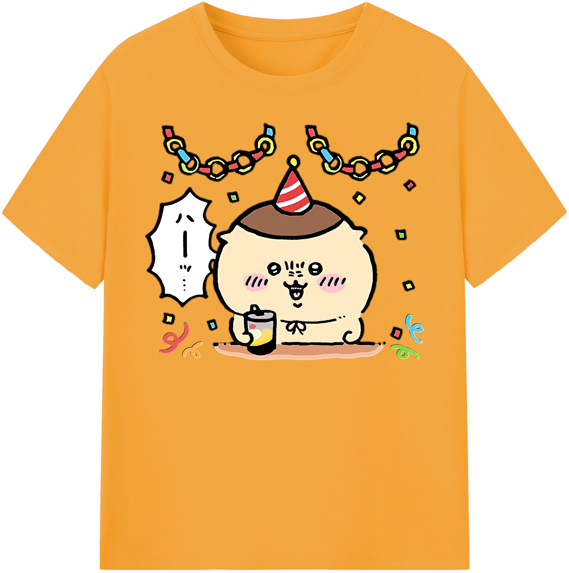 （画像用） ちいかわ くりまんじゅう Chii-kawa kuri manjū 綿100％半袖Tシャツ（フロントプリント）