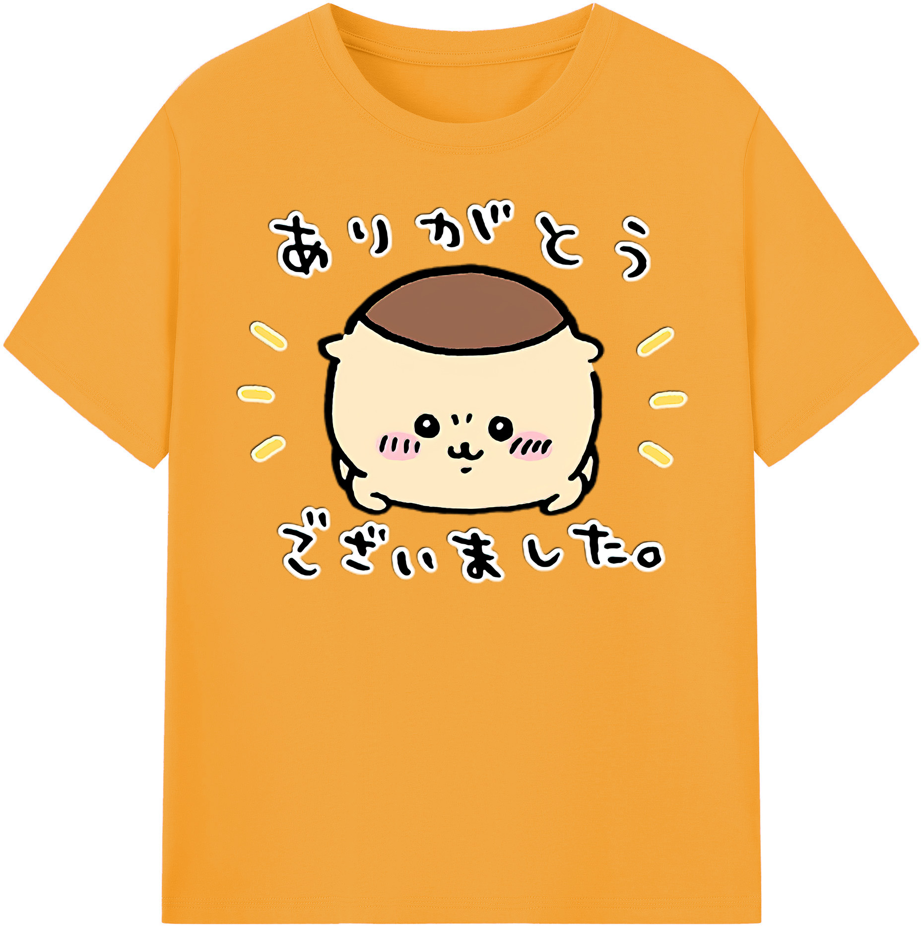 （画像用） ちいかわ くりまんじゅう Chii-kawa kuri manjū 綿100％半袖Tシャツ（フロントプリント）