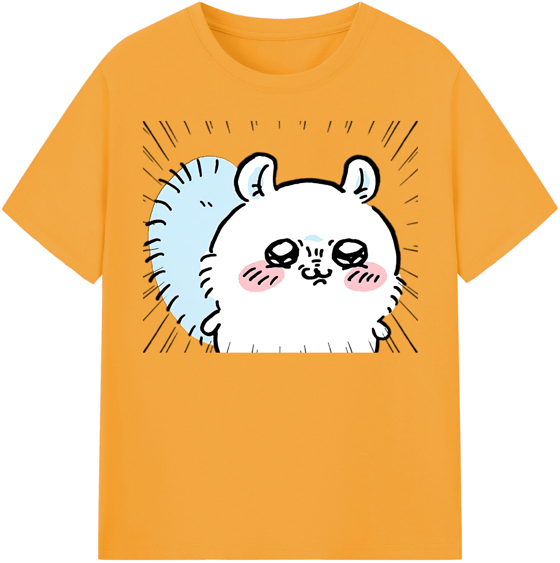 （画像用） ちいかわ モモンガ Chii-kawa Momonga 綿100％半袖Tシャツ（フロントプリント）