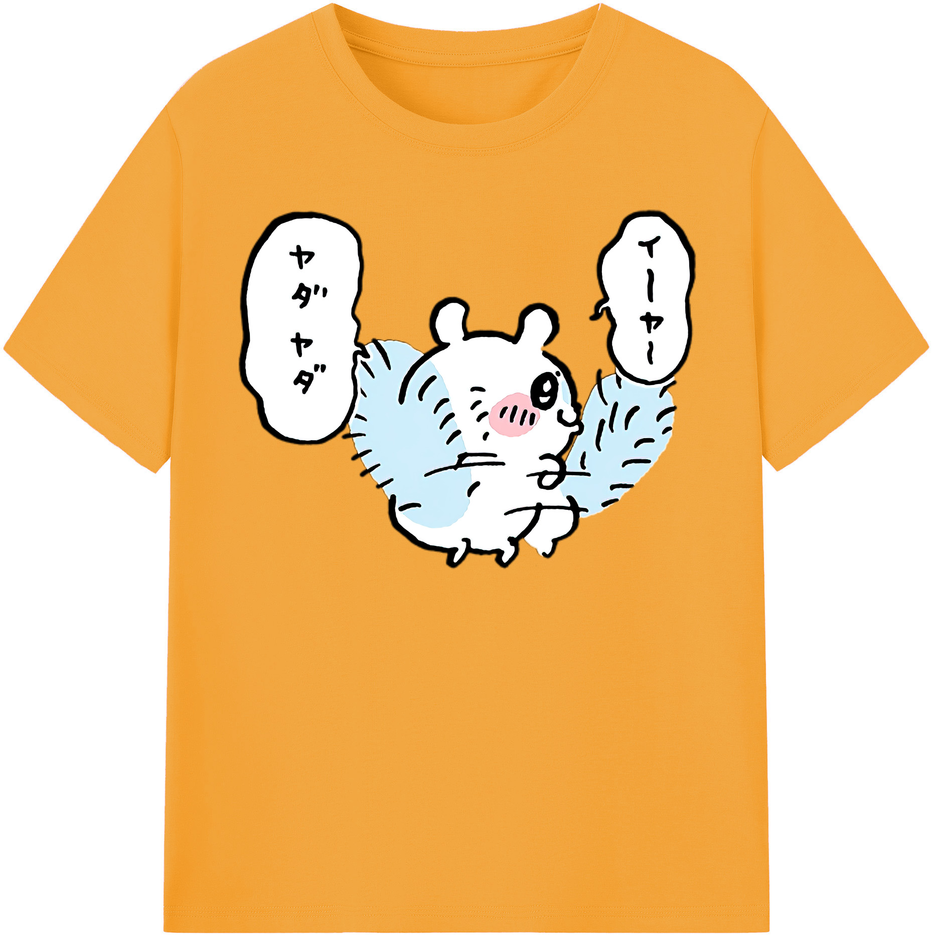 （画像用） ちいかわ モモンガ Chii-kawa Momonga 綿100％半袖Tシャツ（フロントプリント）