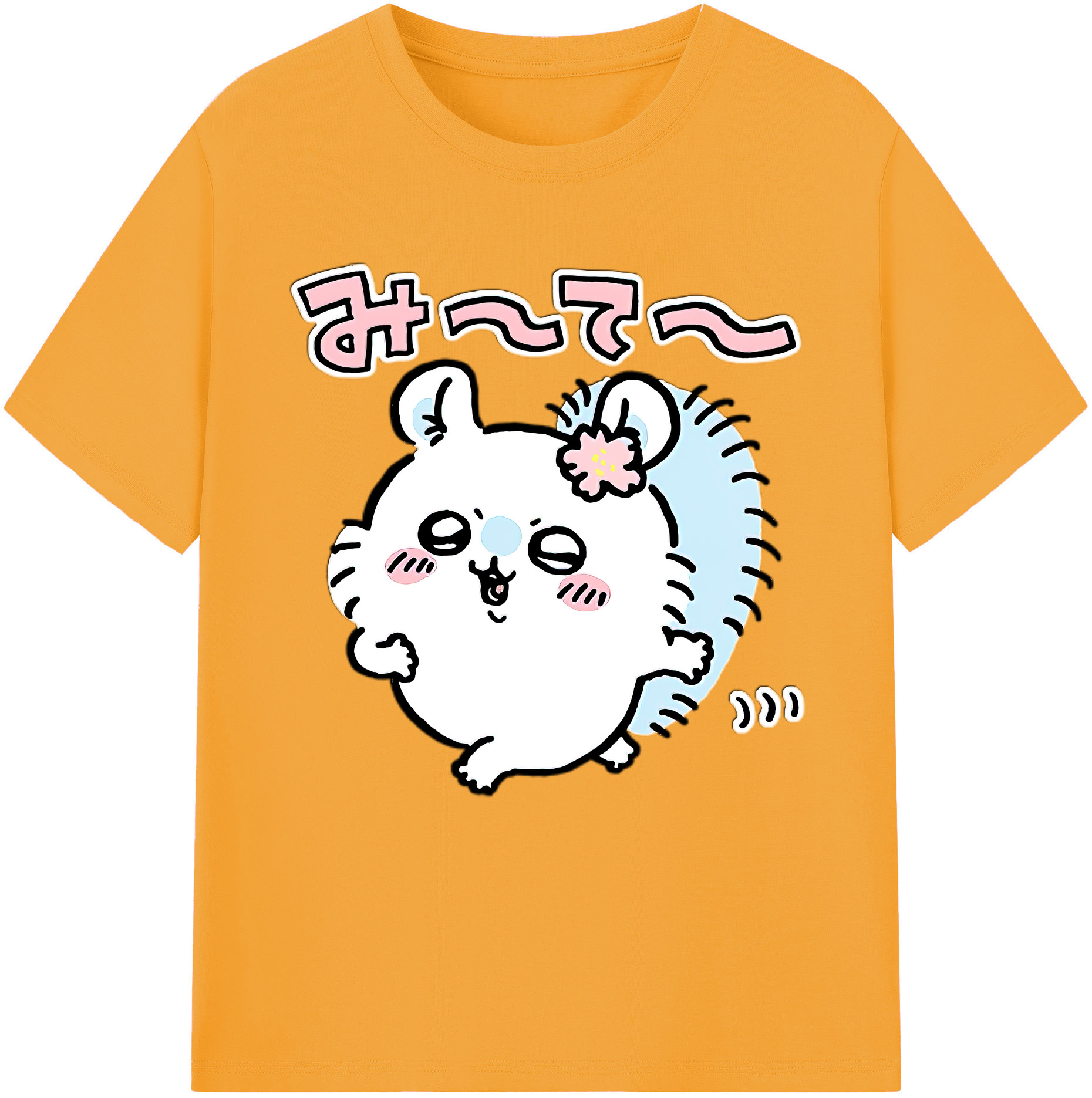 （画像用） ちいかわ モモンガ Chii-kawa Momonga 綿100％半袖Tシャツ（フロントプリント）