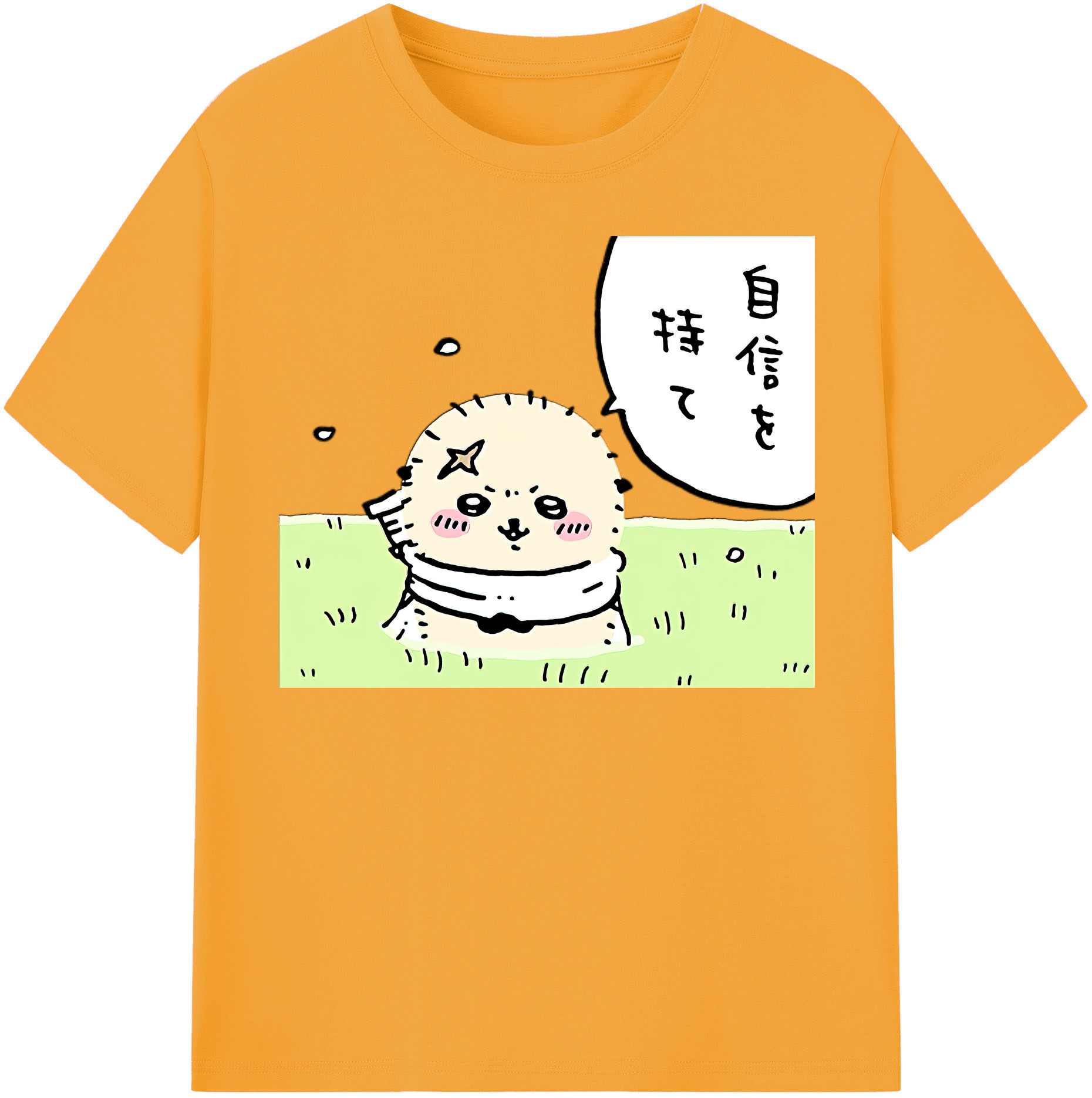 （画像用） ちいかわ ラッコ Chii-kawa Sea otter 綿100％半袖Tシャツ（フロントプリント）
