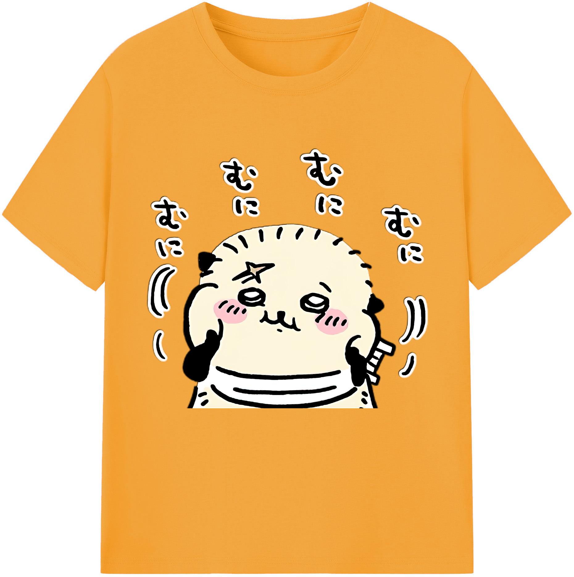 （画像用） ちいかわ ラッコ Chii-kawa Sea otter 綿100％半袖Tシャツ（フロントプリント）