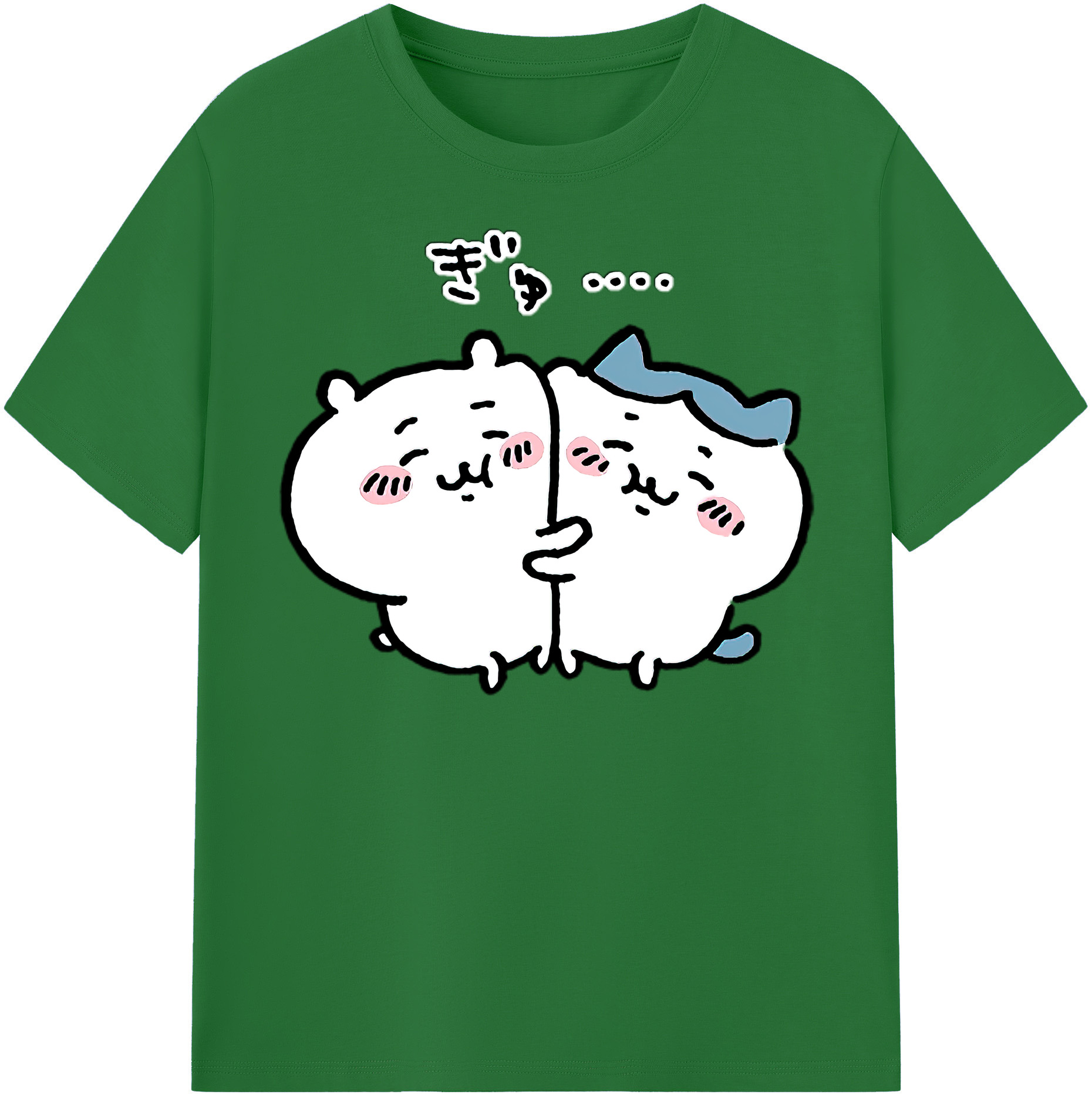 （画像用） ちいかわ ハチワレ Chii-kawa hachiware 綿100％半袖Tシャツ（フロントプリント）
