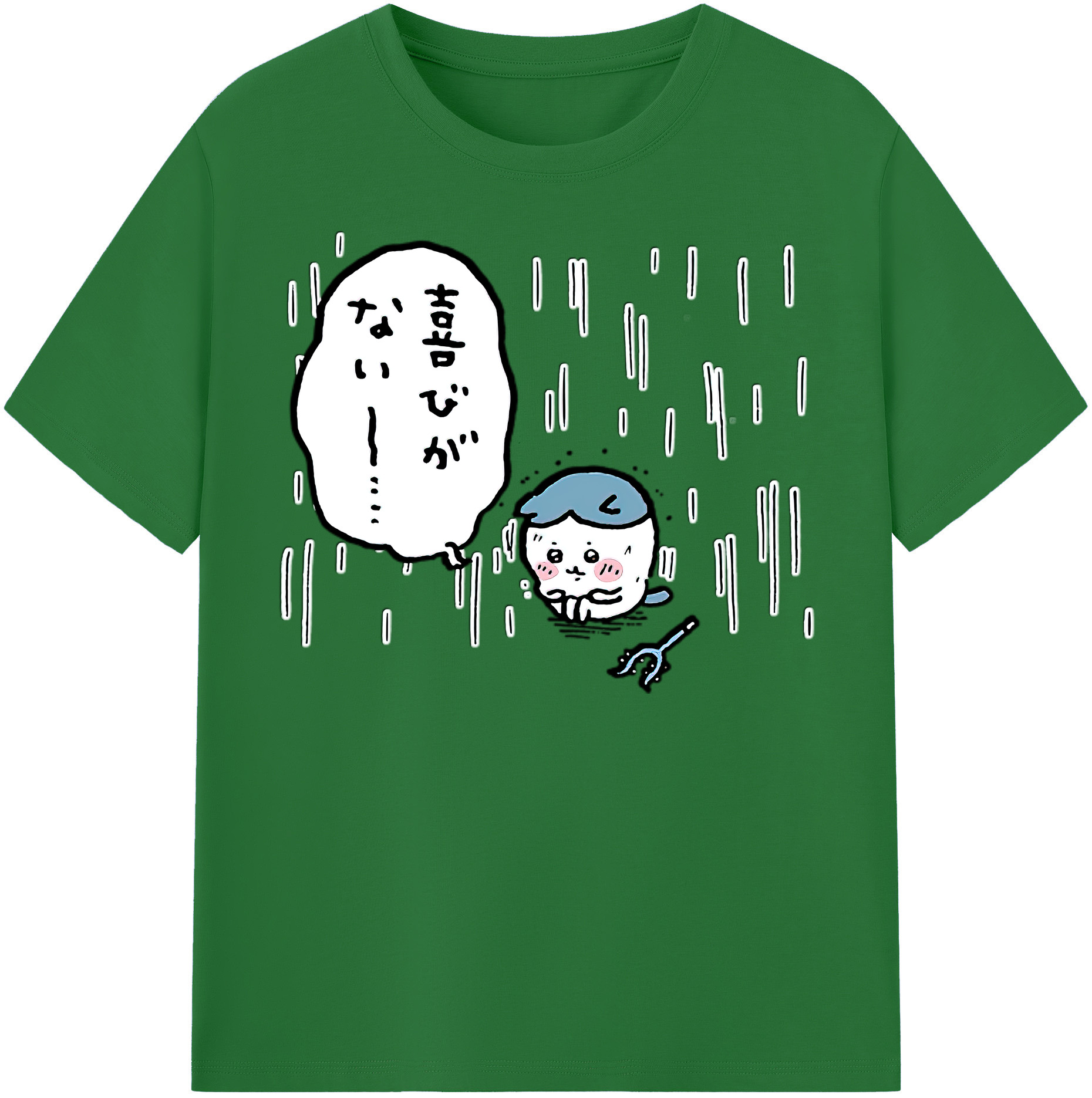 （画像用） ちいかわ ハチワレ Chii-kawa hachiware 綿100％半袖Tシャツ（フロントプリント）