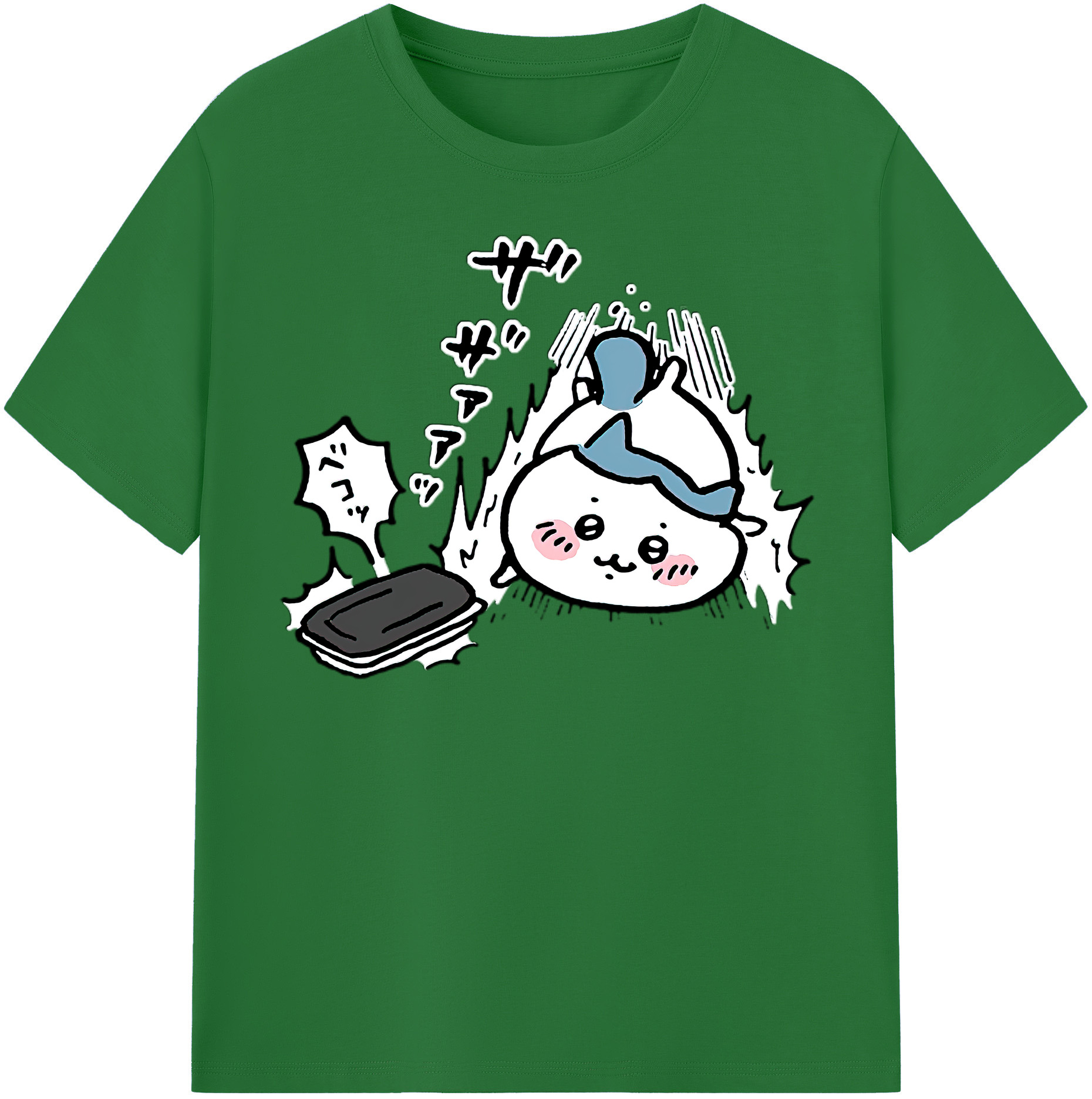 （画像用） ちいかわ ハチワレ Chii-kawa hachiware 綿100％半袖Tシャツ（フロントプリント）