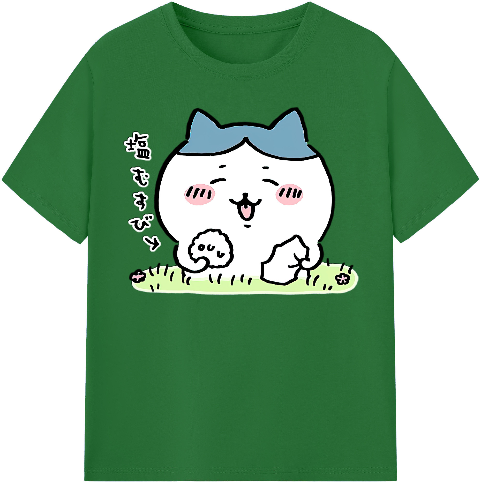 （画像用） ちいかわ ハチワレ Chii-kawa hachiware 綿100％半袖Tシャツ（フロントプリント）