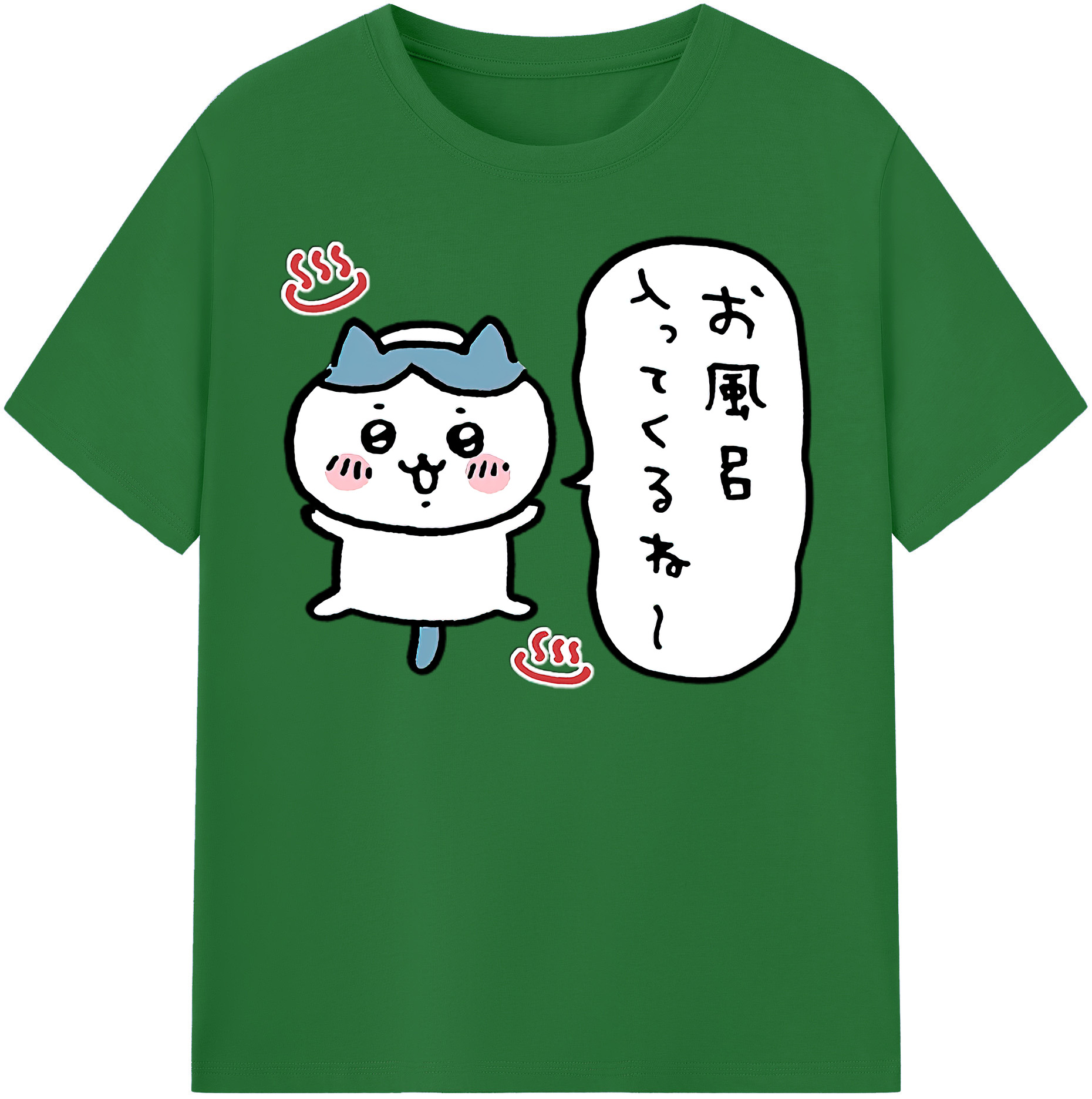 （画像用） ちいかわ ハチワレ Chii-kawa hachiware 綿100％半袖Tシャツ（フロントプリント）