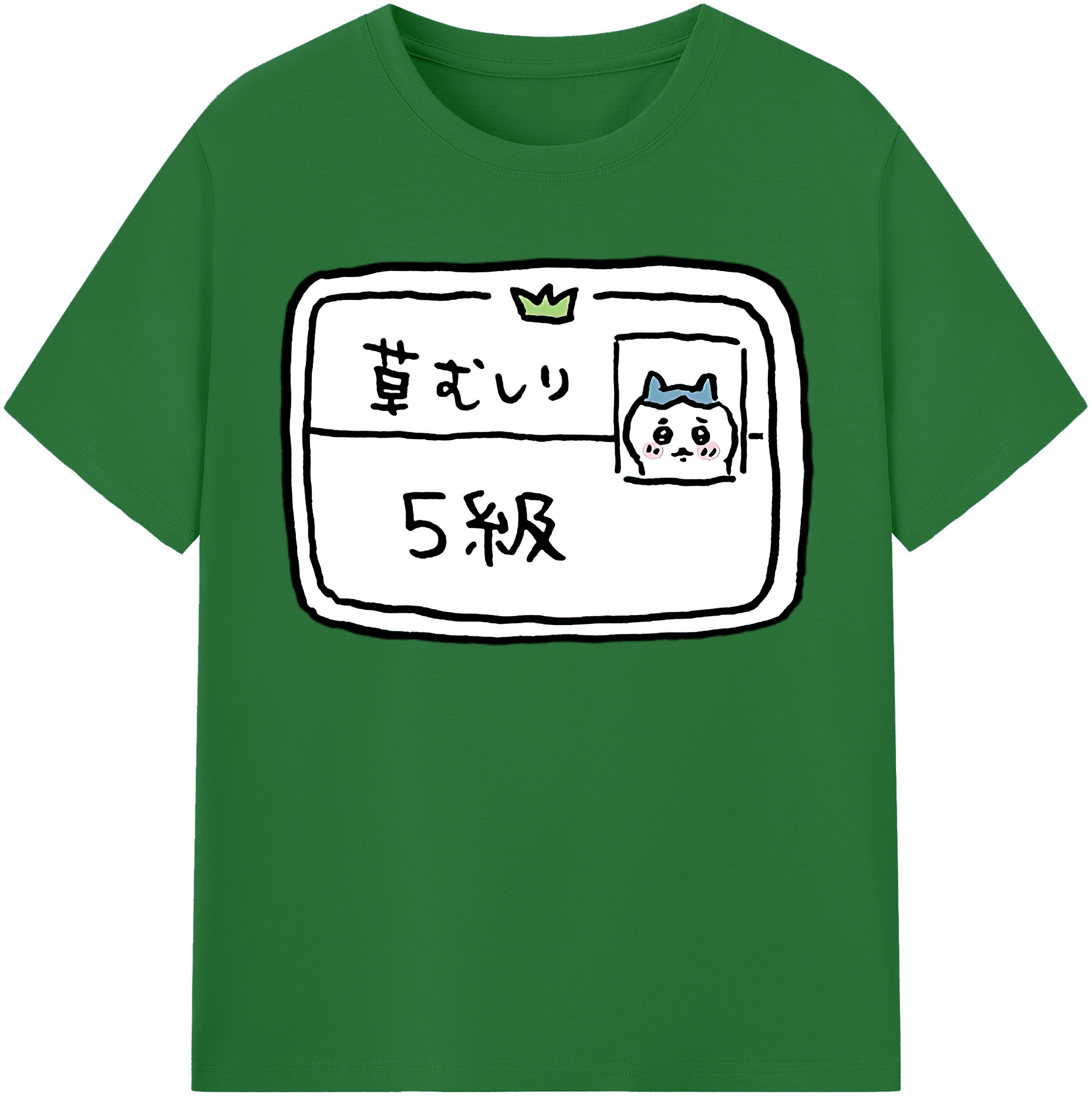 （画像用） ちいかわ ハチワレ Chii-kawa hachiware 綿100％半袖Tシャツ（フロントプリント）